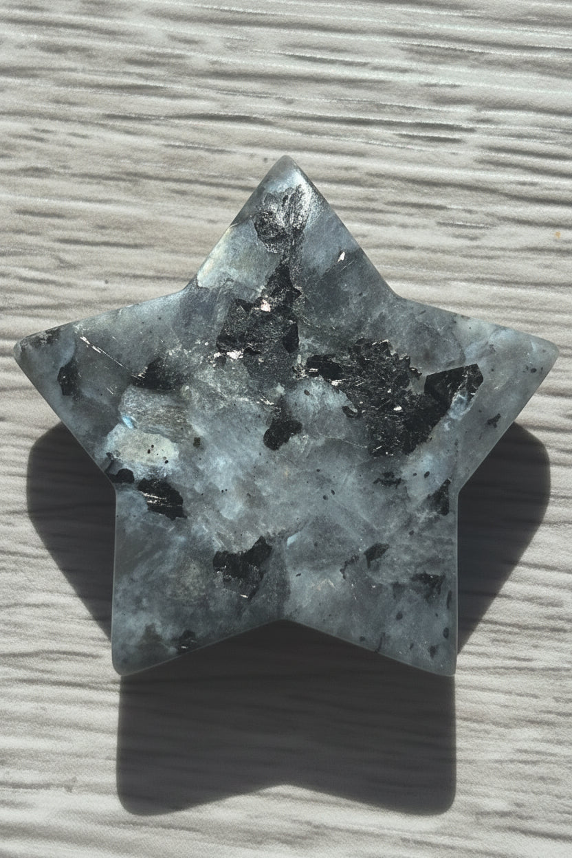 Larvikite Crystal Carved Star
