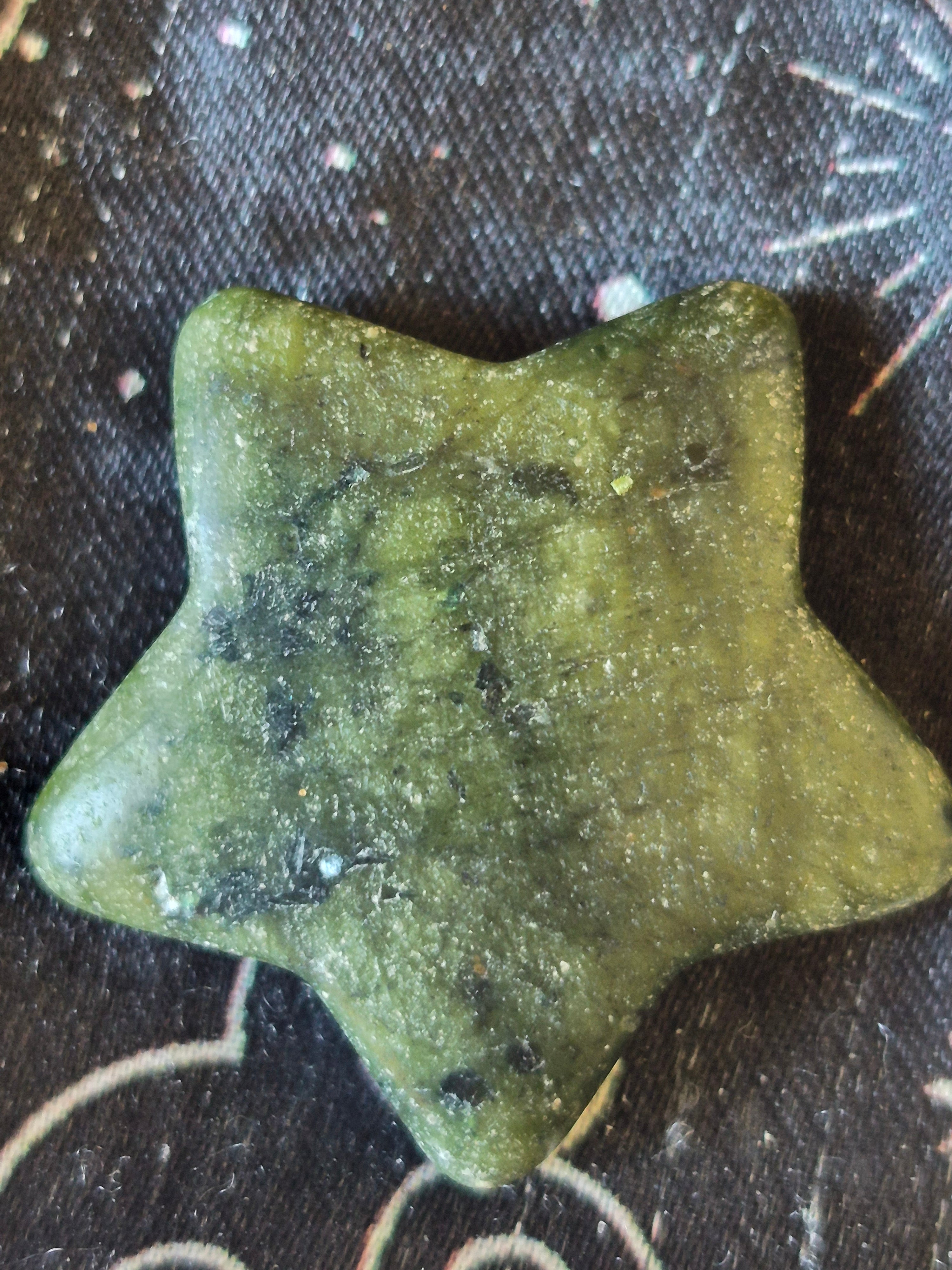 Moss Agate Crystal Star