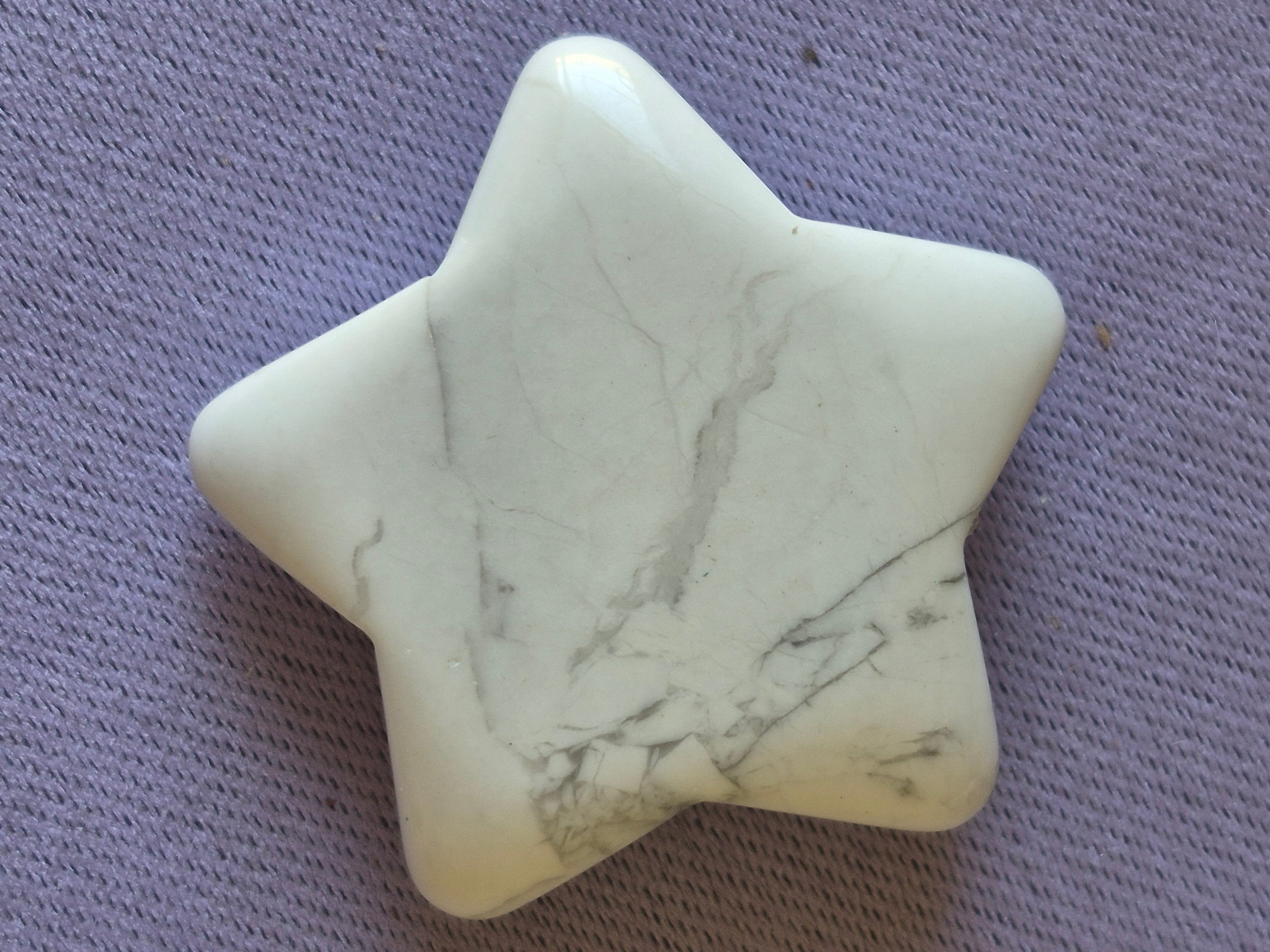 Howlite Crystal Star