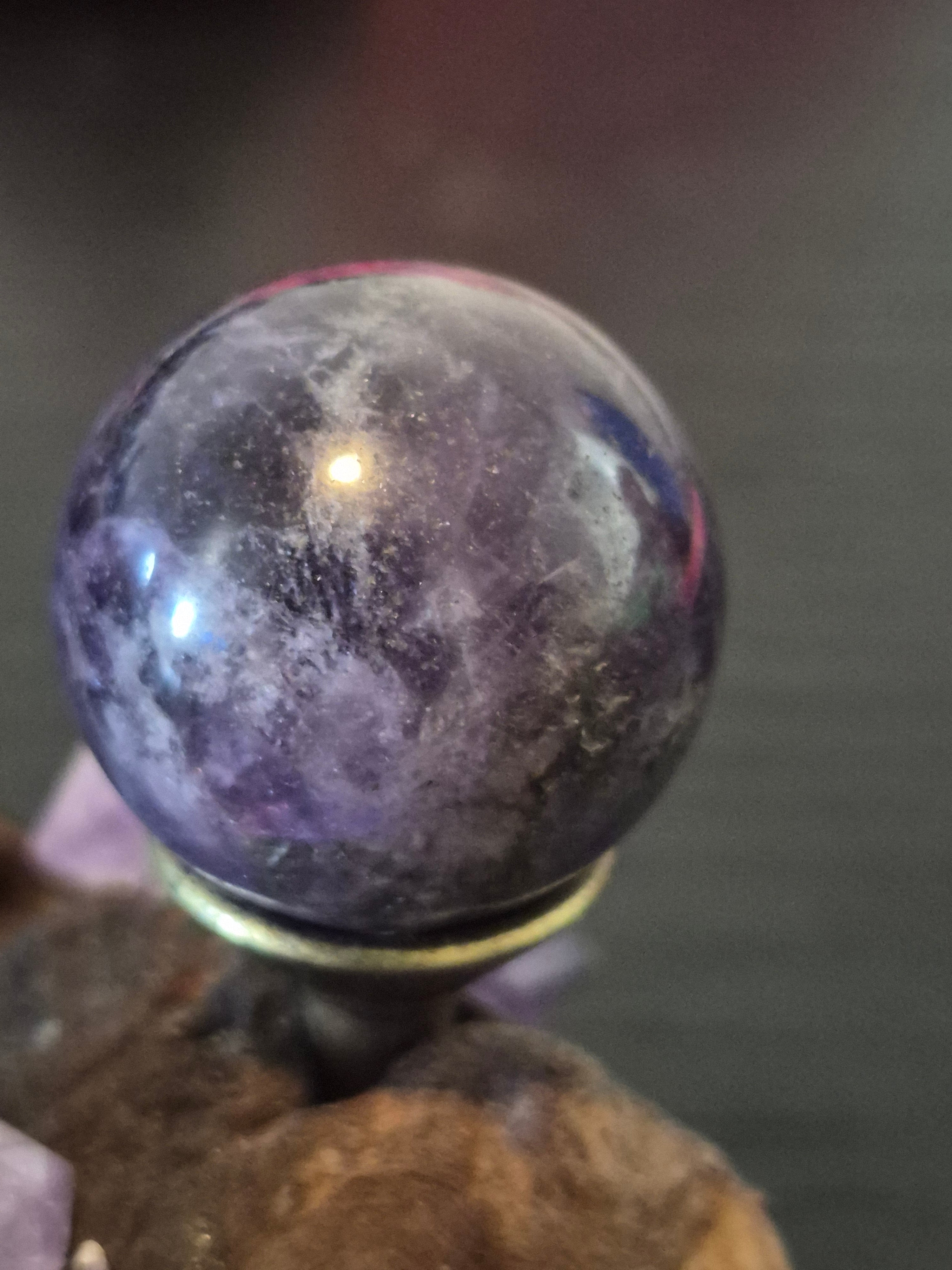 🧚‍♀️✨ Amethyst Fairy Garden Sphere Holder ✨🧚‍♀️