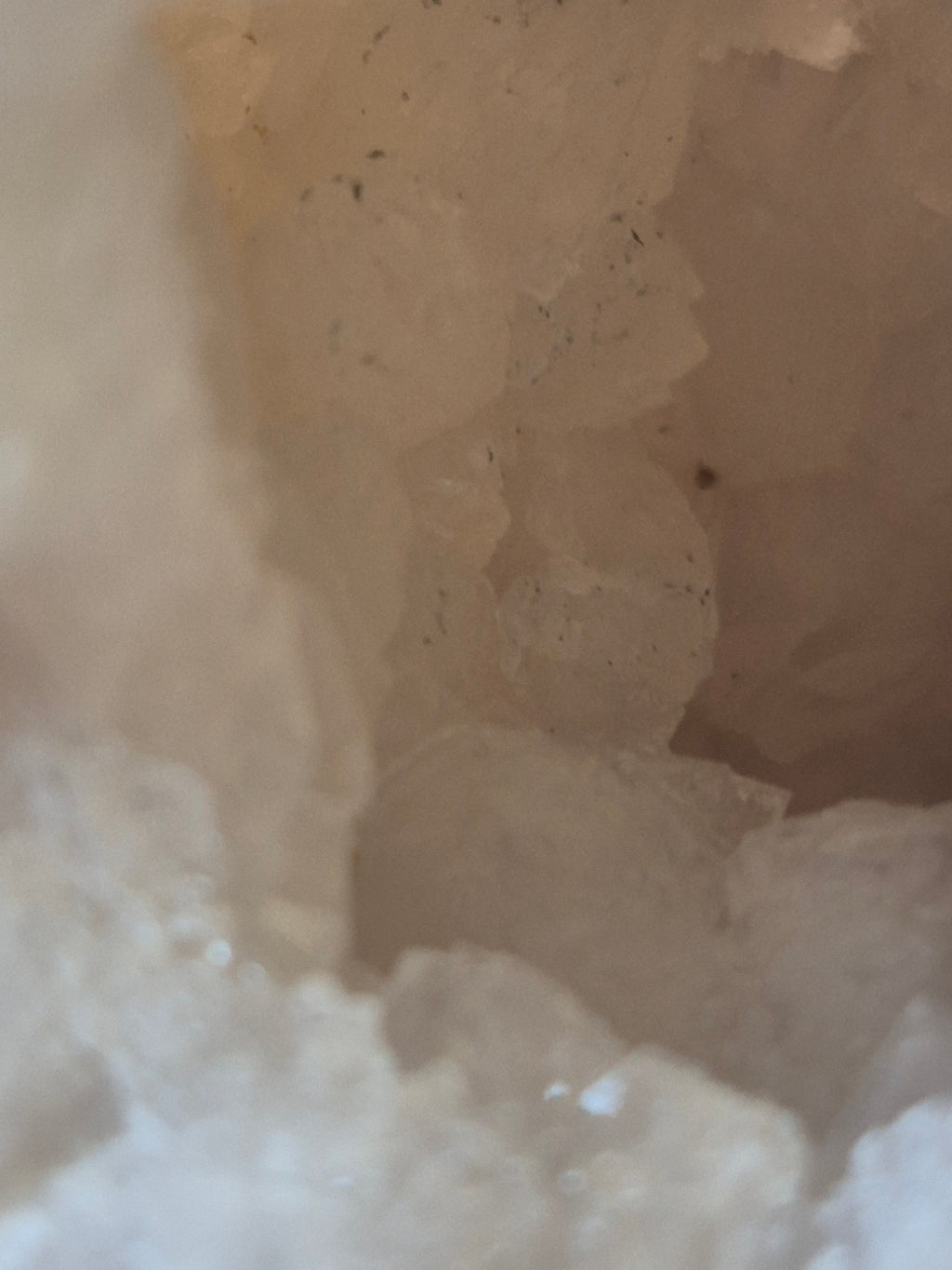 🤍 White Quartz Geode-Half ✨ Specimen No. 012