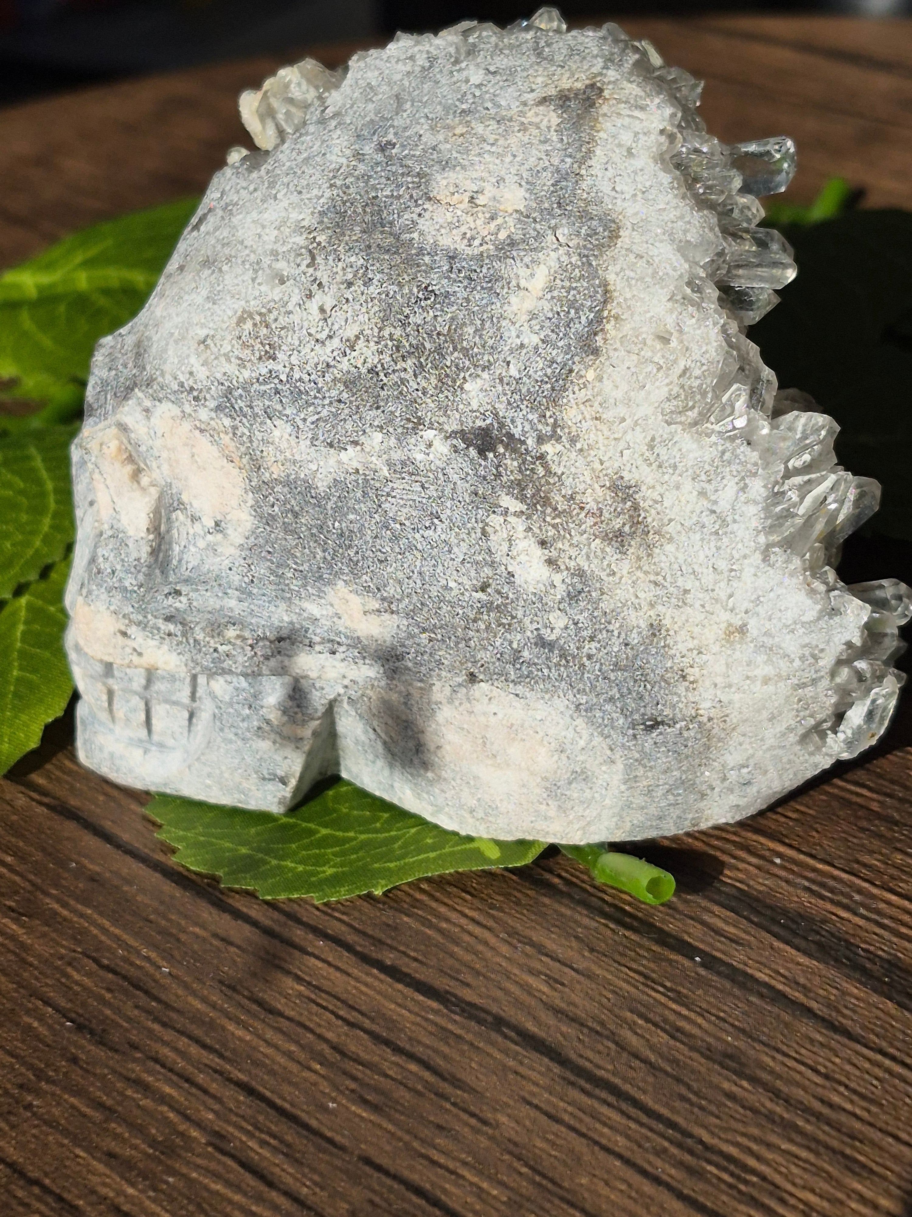 🤍 Frozen Quartz Cluster Skull ⭐