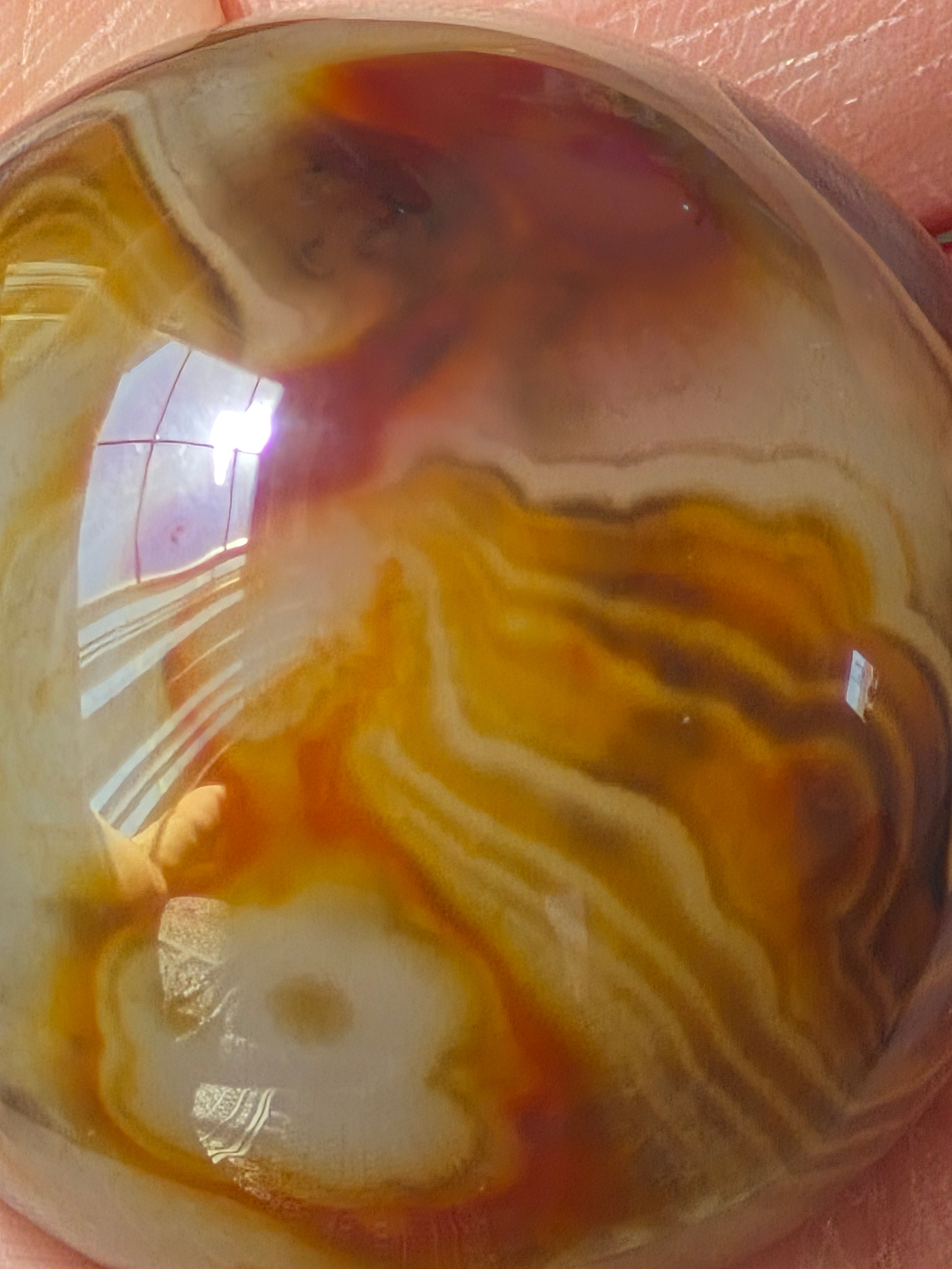 Madagascar Agate Alignment Sphere 🧡🖤🤎
