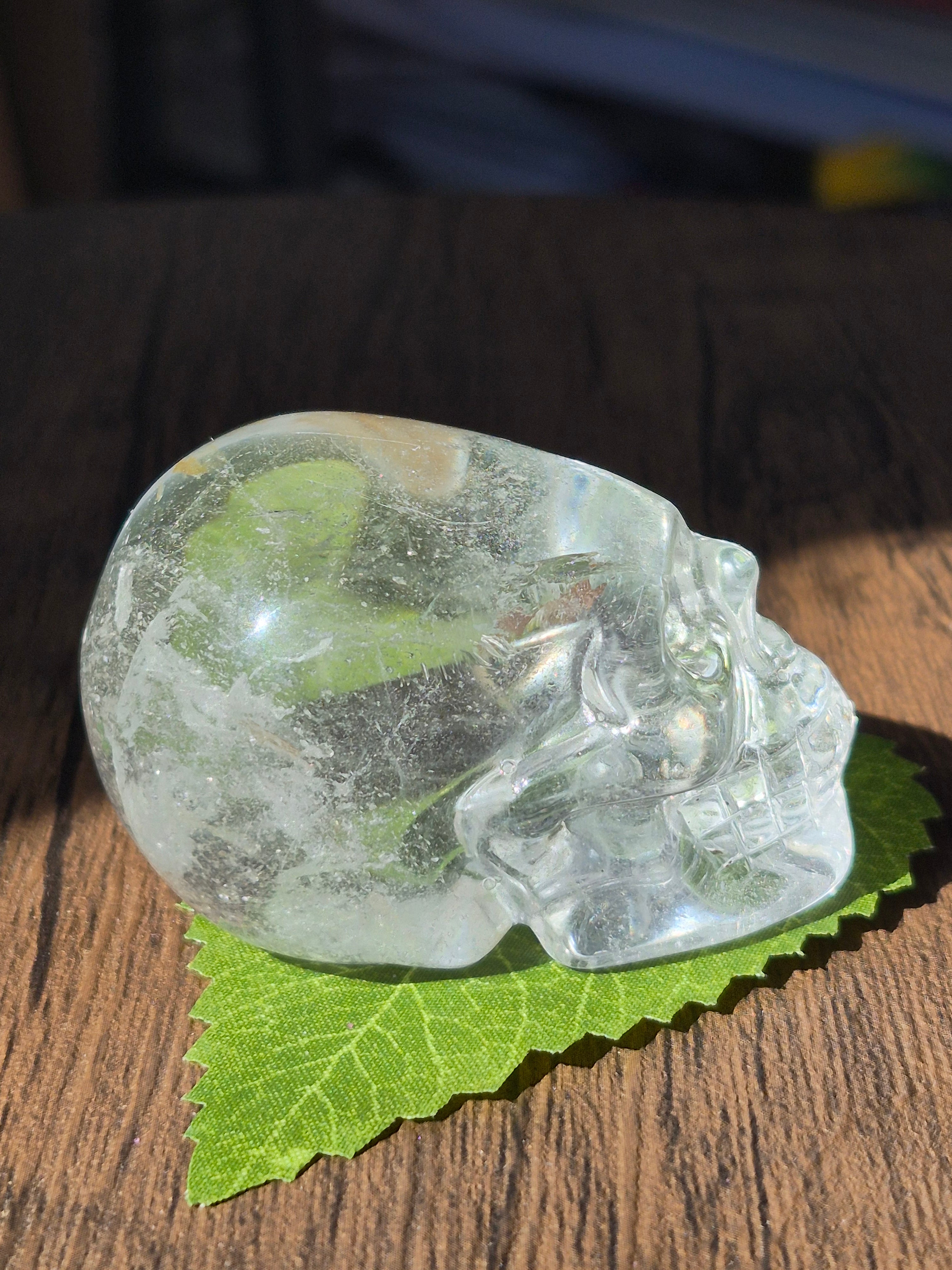 💀 Crystal Veil Clear Quartz Skull
