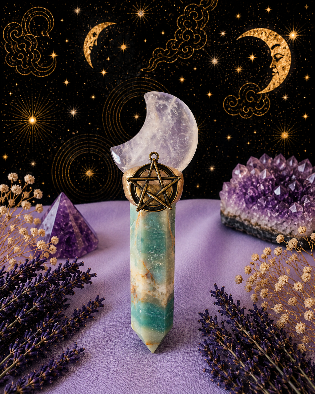 🌙 Celestial Cove Caribbean Calcite Scepter ✨