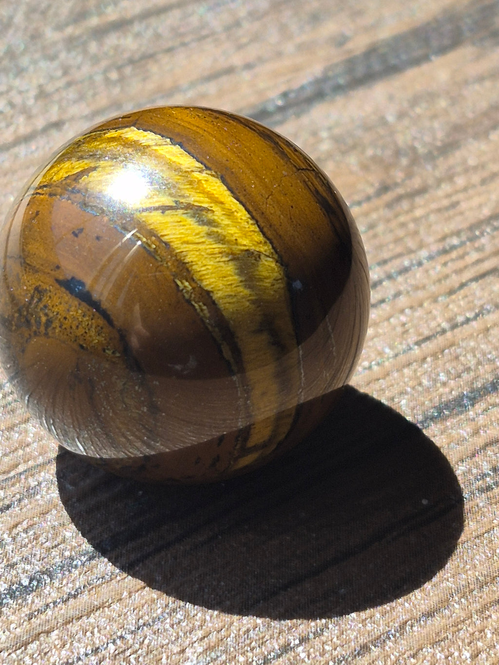 Self-Standing Mini Tiger's Eye Sphere 🐅🟠