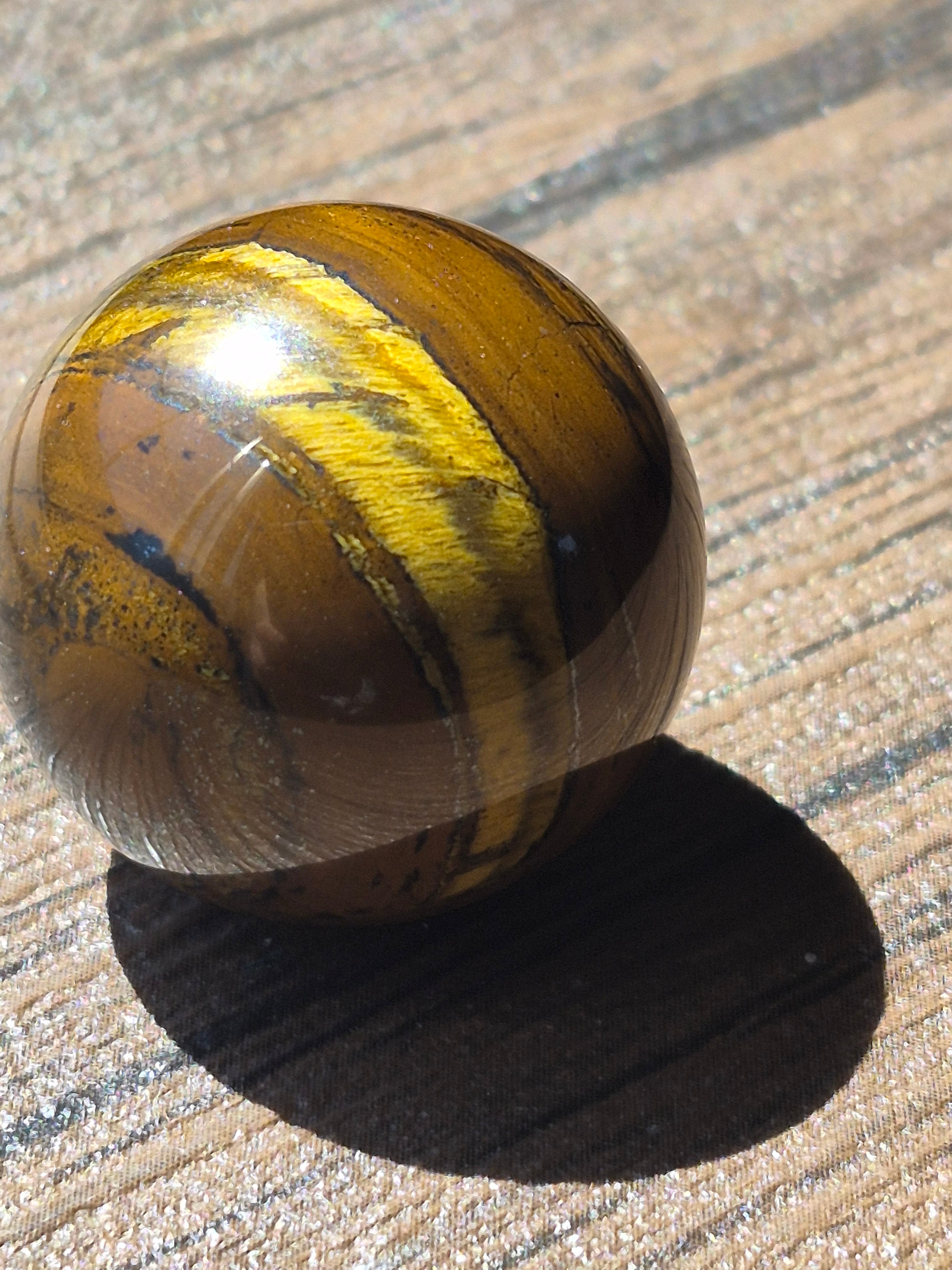 Self-Standing Mini Tiger's Eye Sphere 🐅🟠