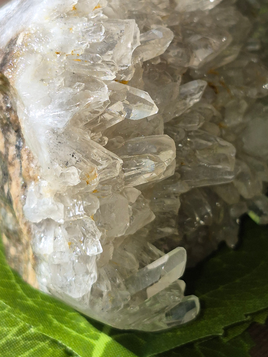 💀✨ Quartz Cluster Hand-Carved Skull
