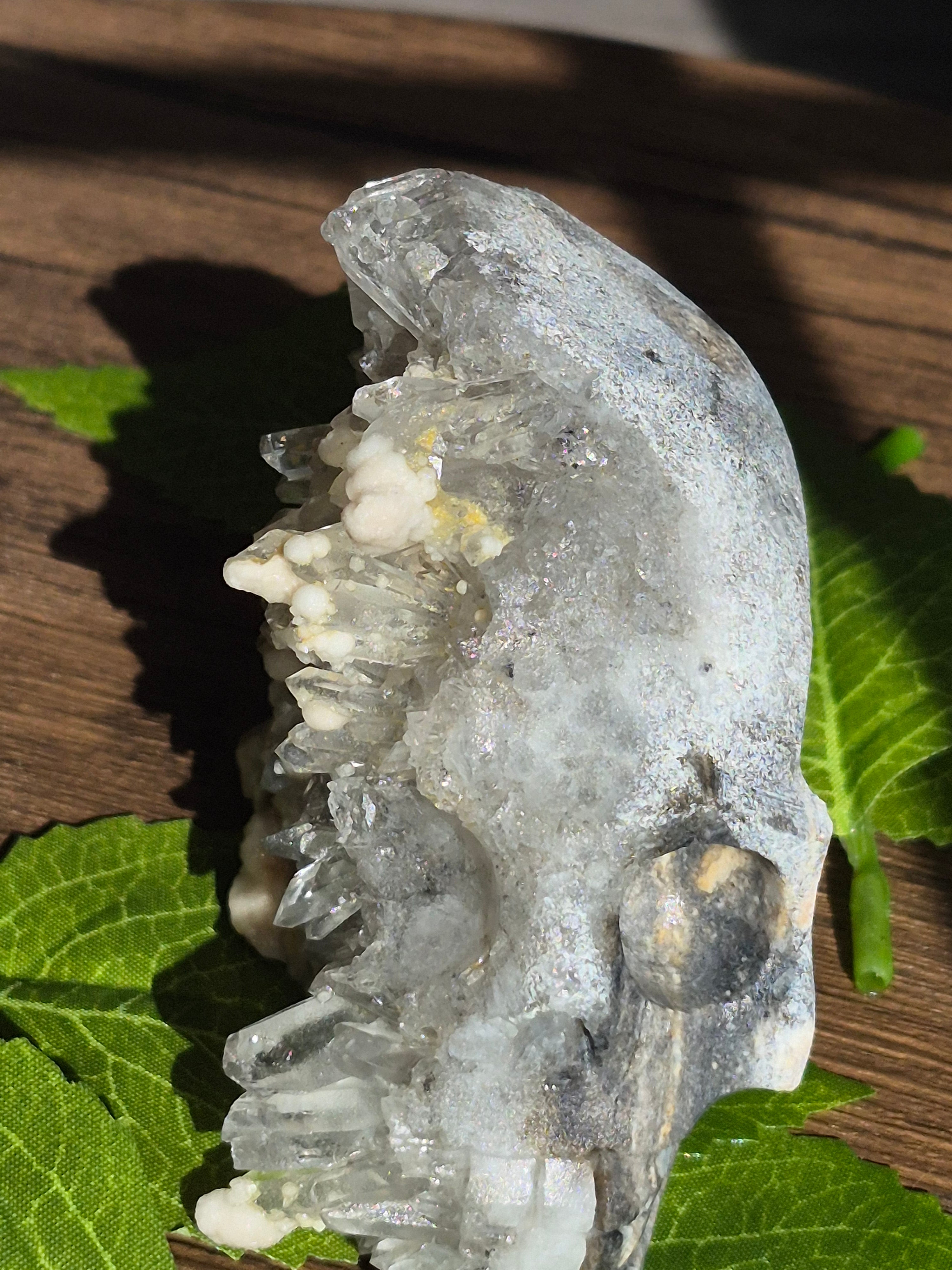🤍 Frozen Quartz Cluster Skull ⭐