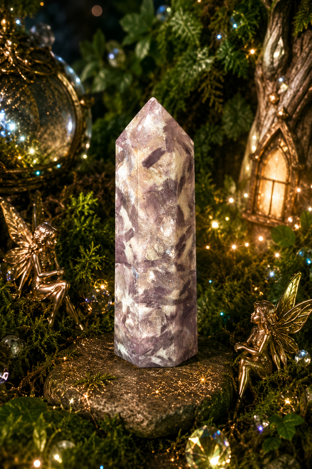 🧚‍♀️💜 Fairy Dream Lepidolite Tower ✨