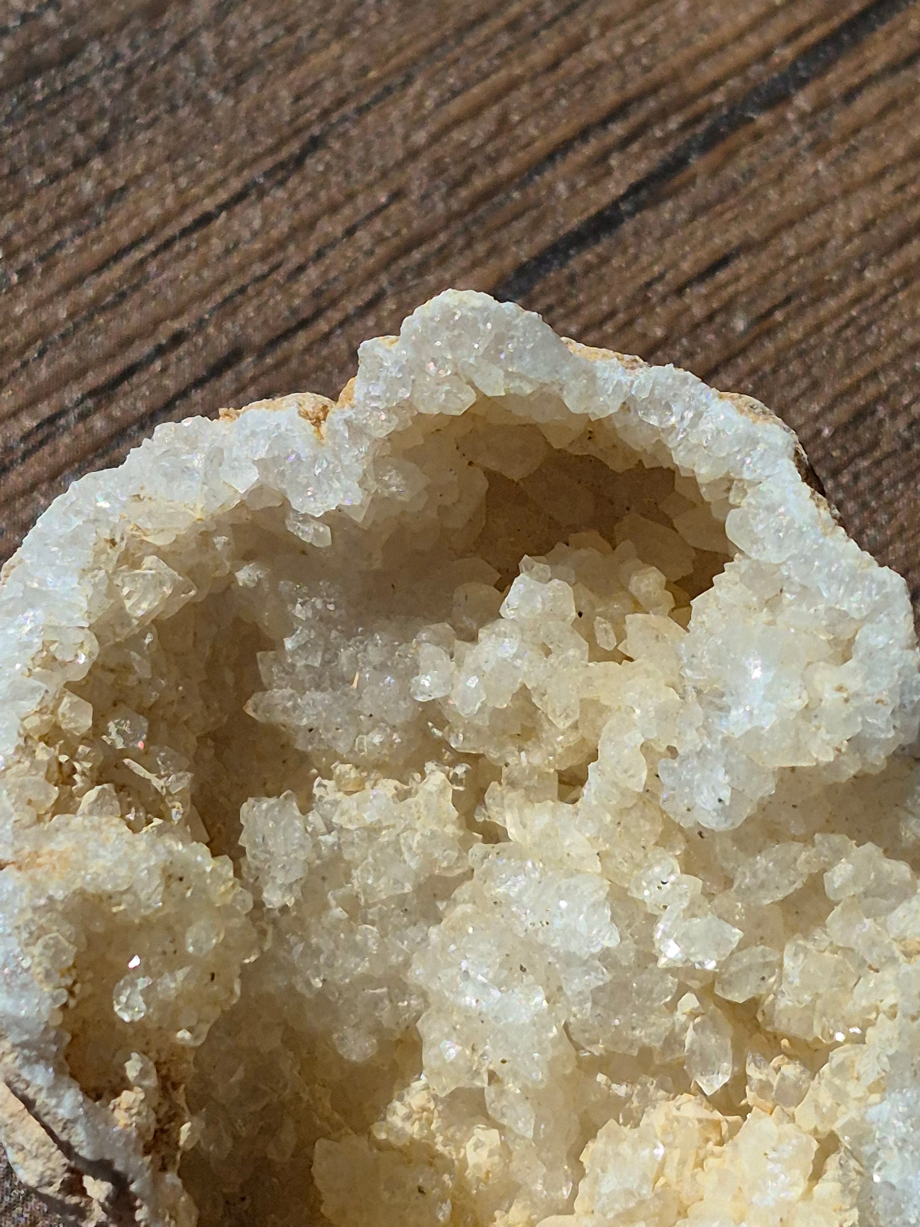 🤍White Quartz Geode- Half ✨Specimen No. 003