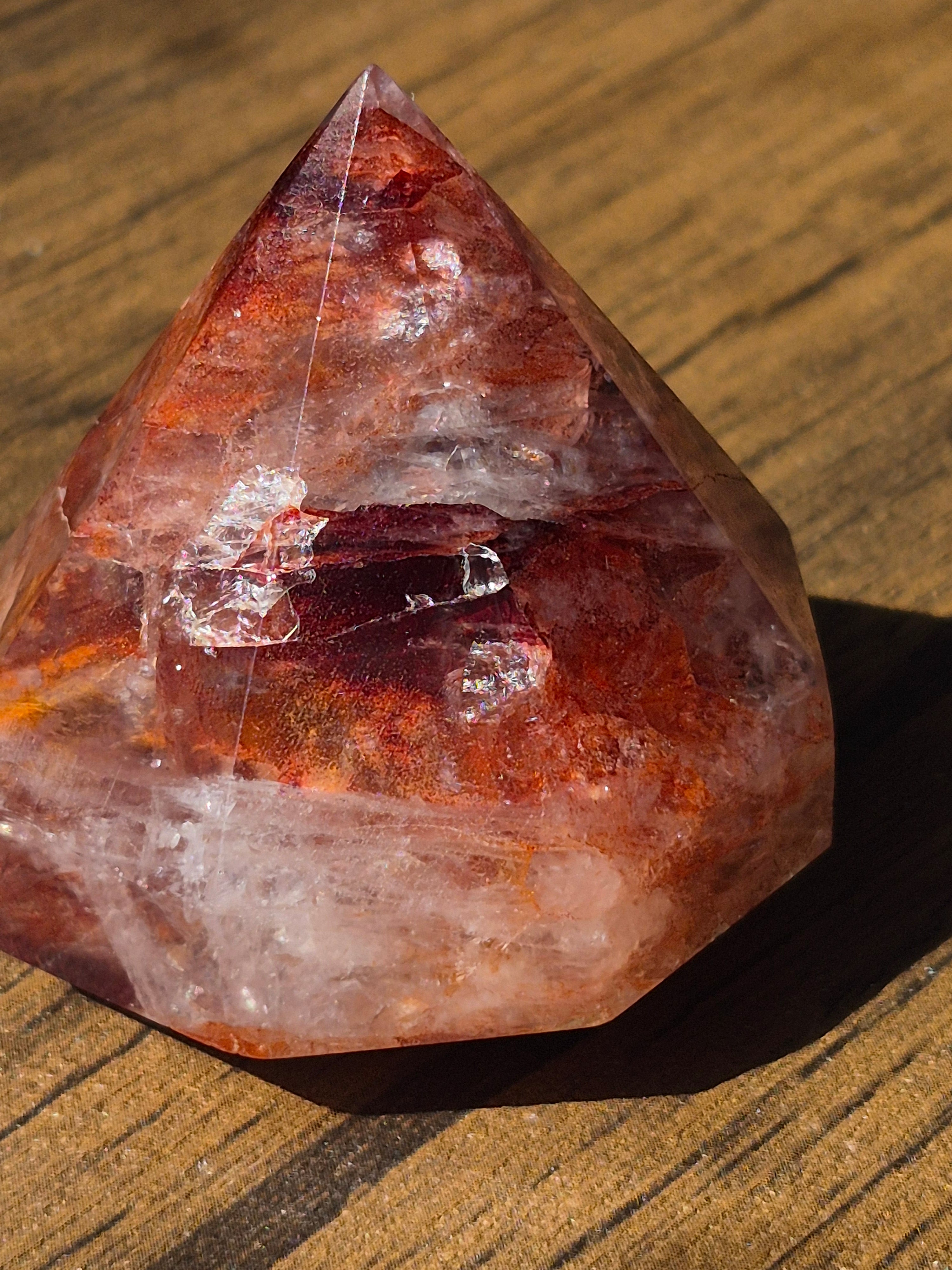 🔥 Fire Quartz Geometric Point