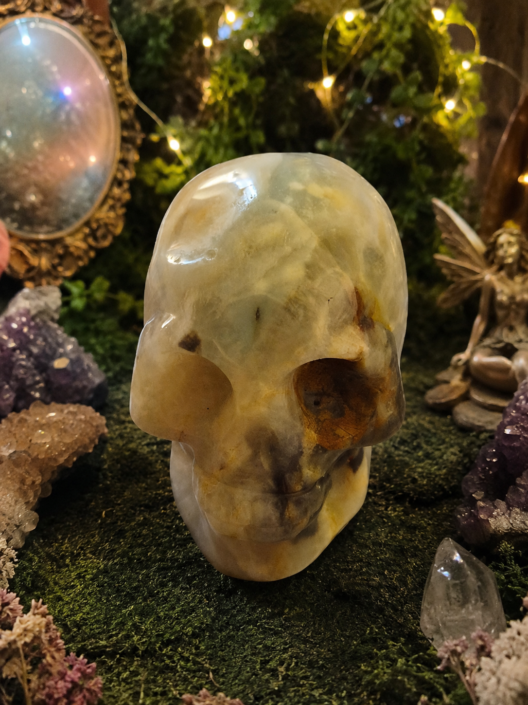 ✨ Fairy Lace Agate Skull 💀🧚‍♀️