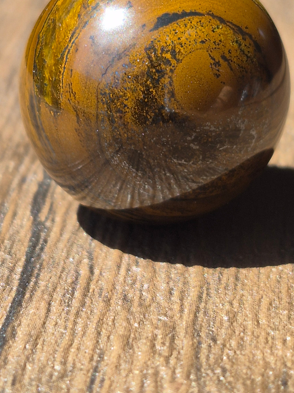 Self-Standing Mini Tiger's Eye Sphere 🐅🟠
