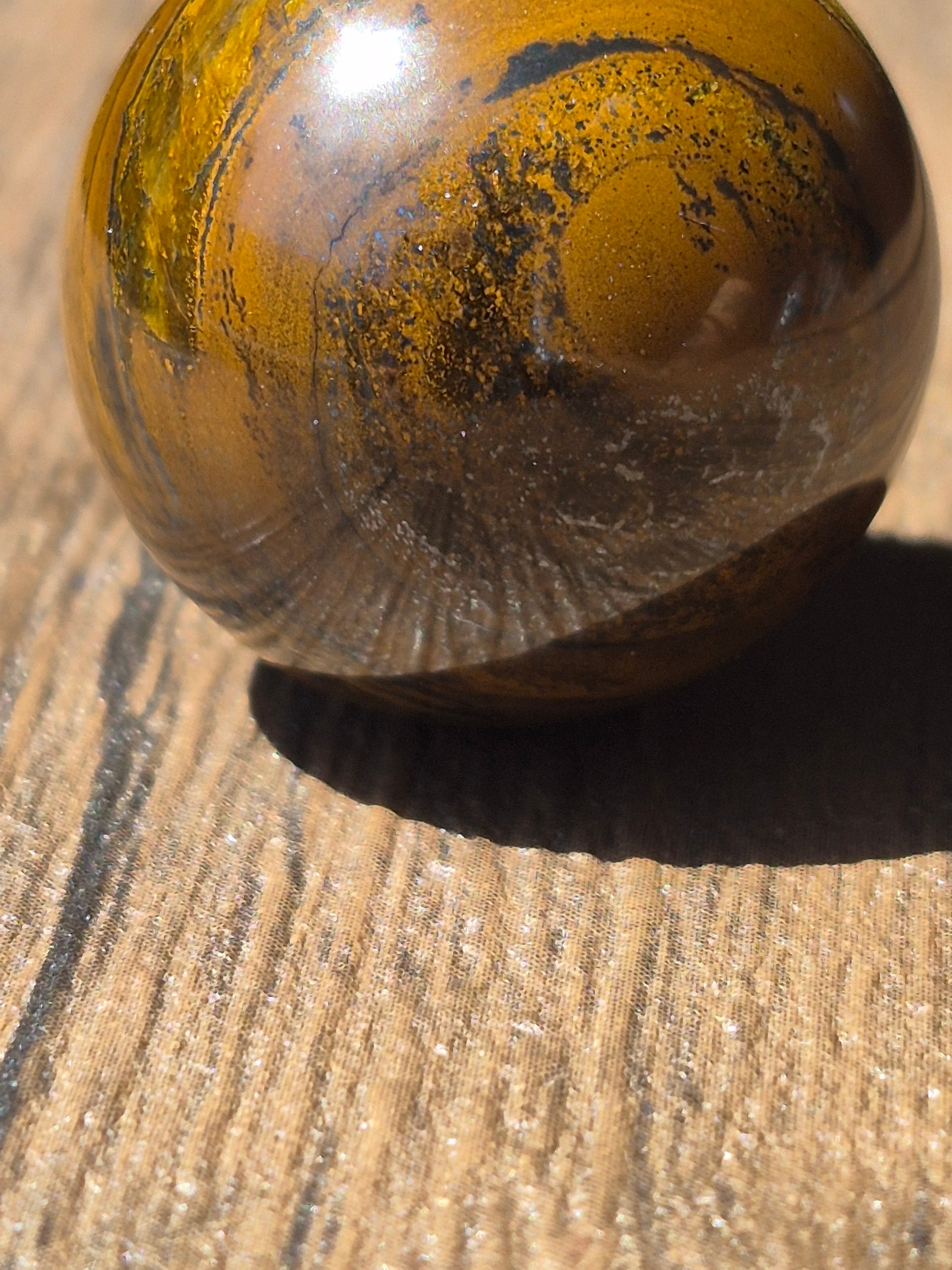 Self-Standing Mini Tiger's Eye Sphere 🐅🟠