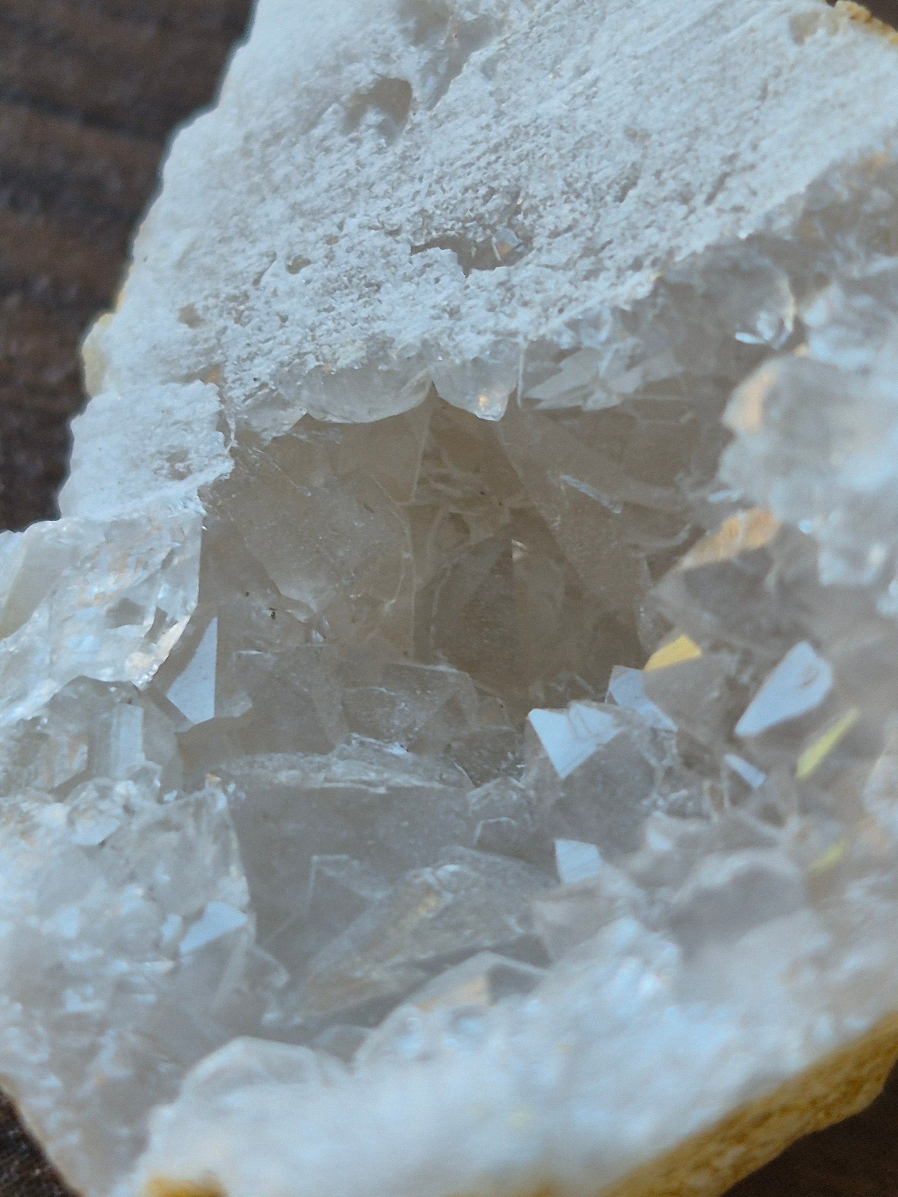 🤍 White Quartz Geode- Mini- Whole ✨️ Specimen No. 013