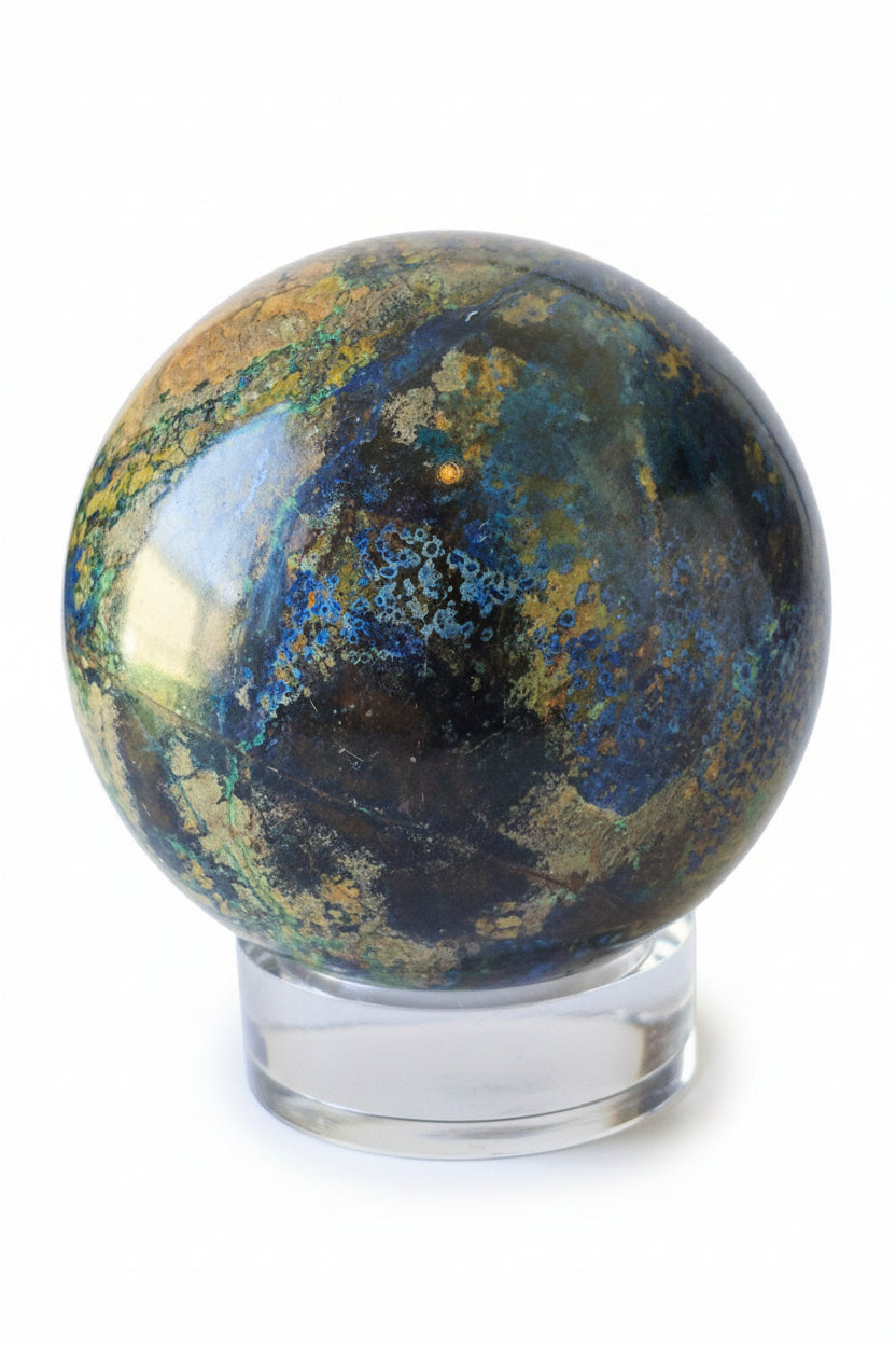 🌌 Enchanted Earth Azurite Malachite Sphere 🌿