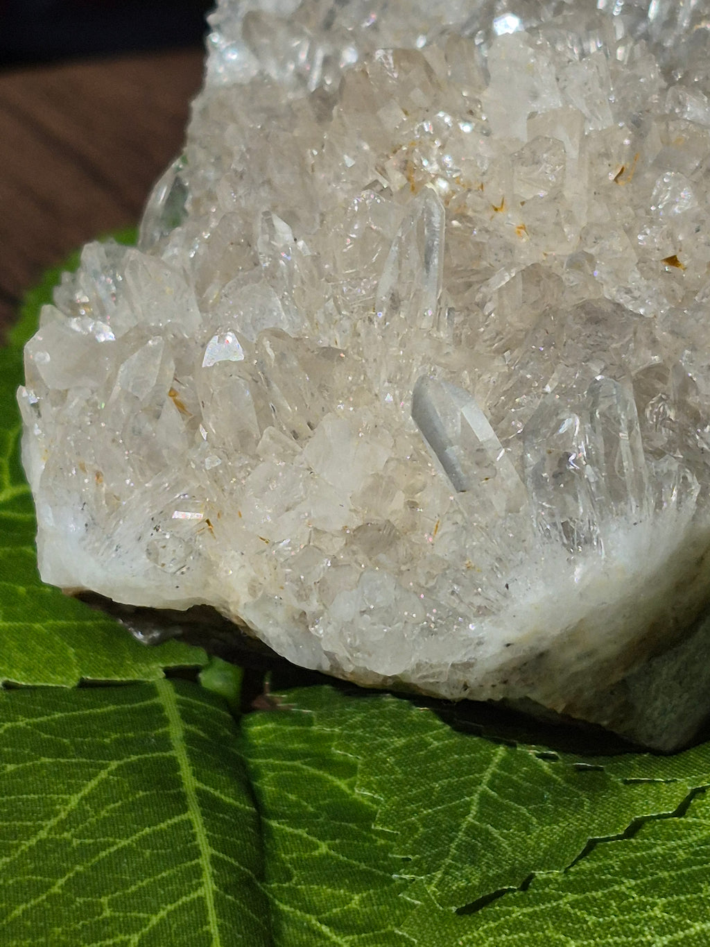 💀✨ Quartz Cluster Hand-Carved Skull