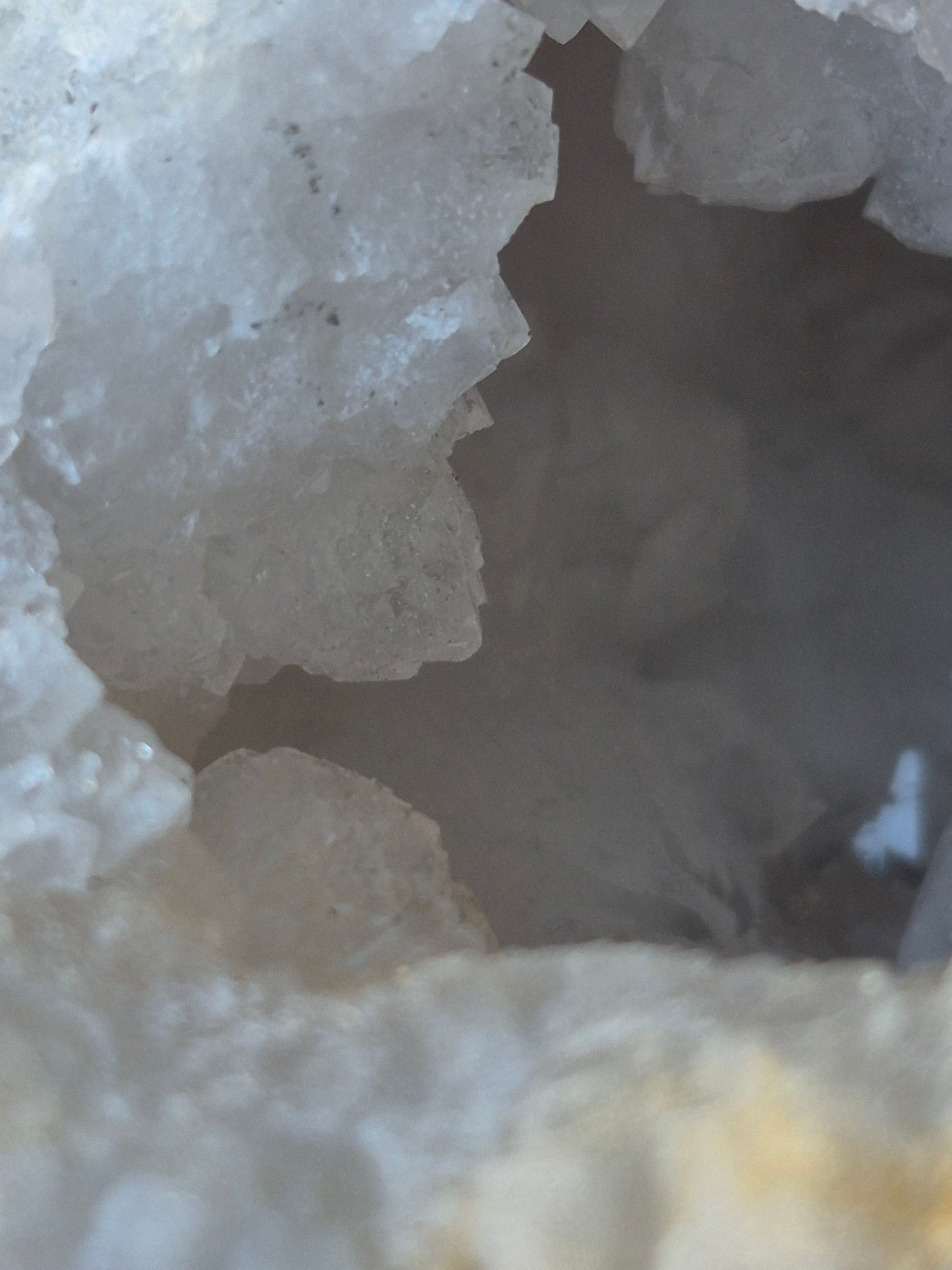 🤍 White Quartz Geode-Half ✨ Specimen No. 012
