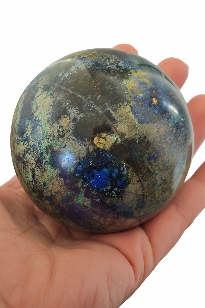 🌌 Enchanted Earth Azurite Malachite Sphere 🌿