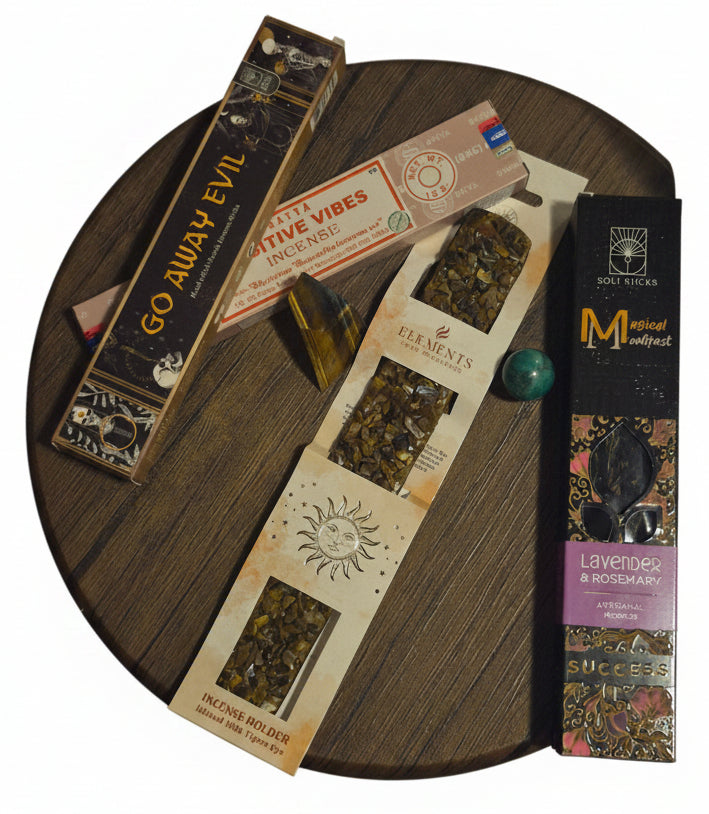 ☀️ Solar Shield Incense & Crystal Bundle ⭐