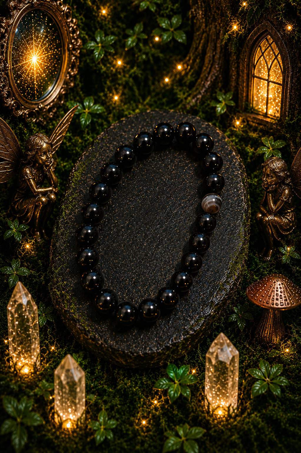 🖤 Black Onyx Crystal Bracelet ✨