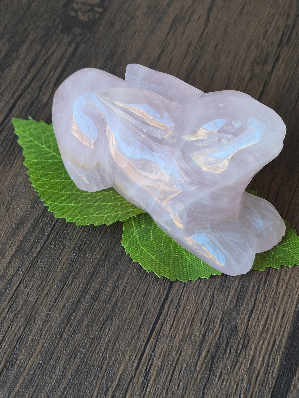Rose Quartz Hand Carved Rabbit