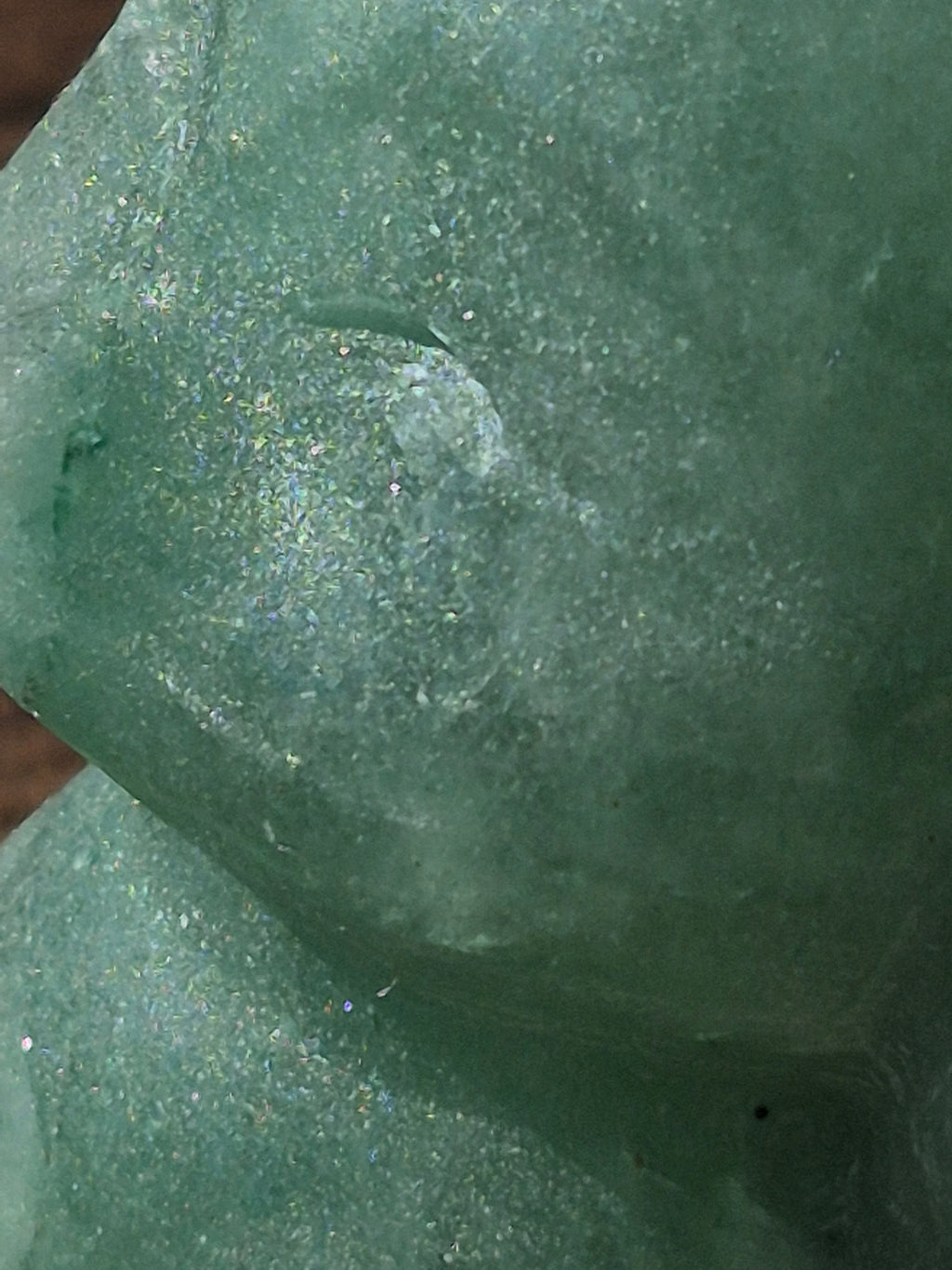 ✨ Green Aventurine Kitsune (Nine-Tailed Fox) Carving ✨