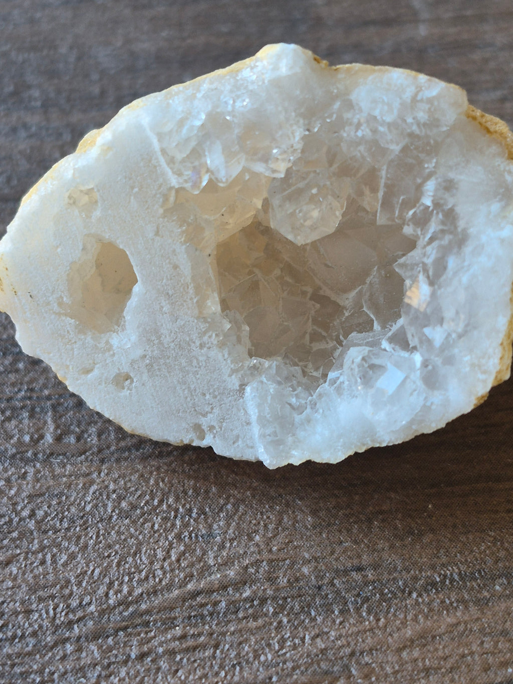 🤍 White Quartz Geode- Mini- Whole ✨️ Specimen No. 013