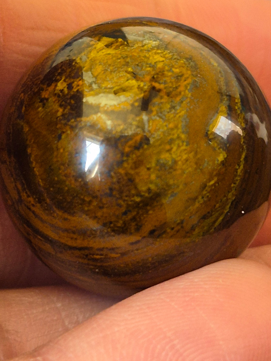 Self-Standing Mini Tiger's Eye Sphere 🐅🟠