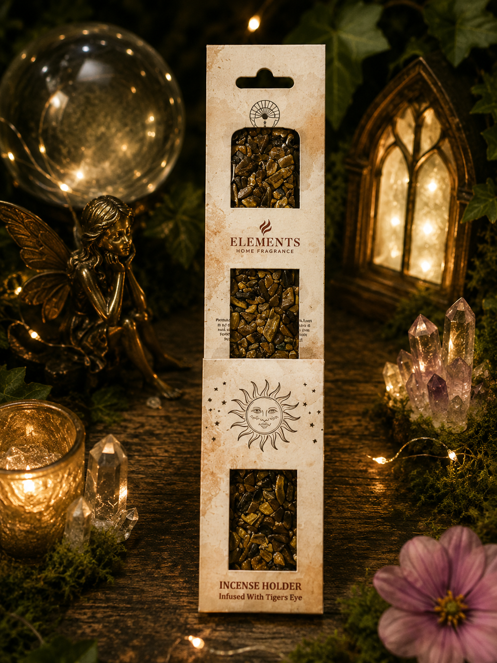 🐅✨ Tiger’s Eye Solar Protection Incense Holder ☀️