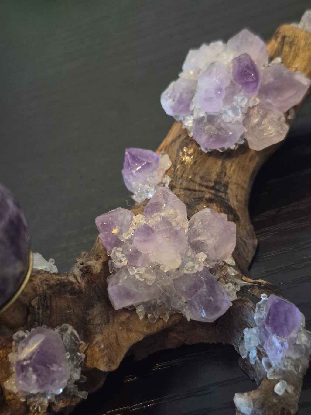 💜✨ Amethyst Fairy Garden Sphere Holder with Amethyst Sphere ✨💜