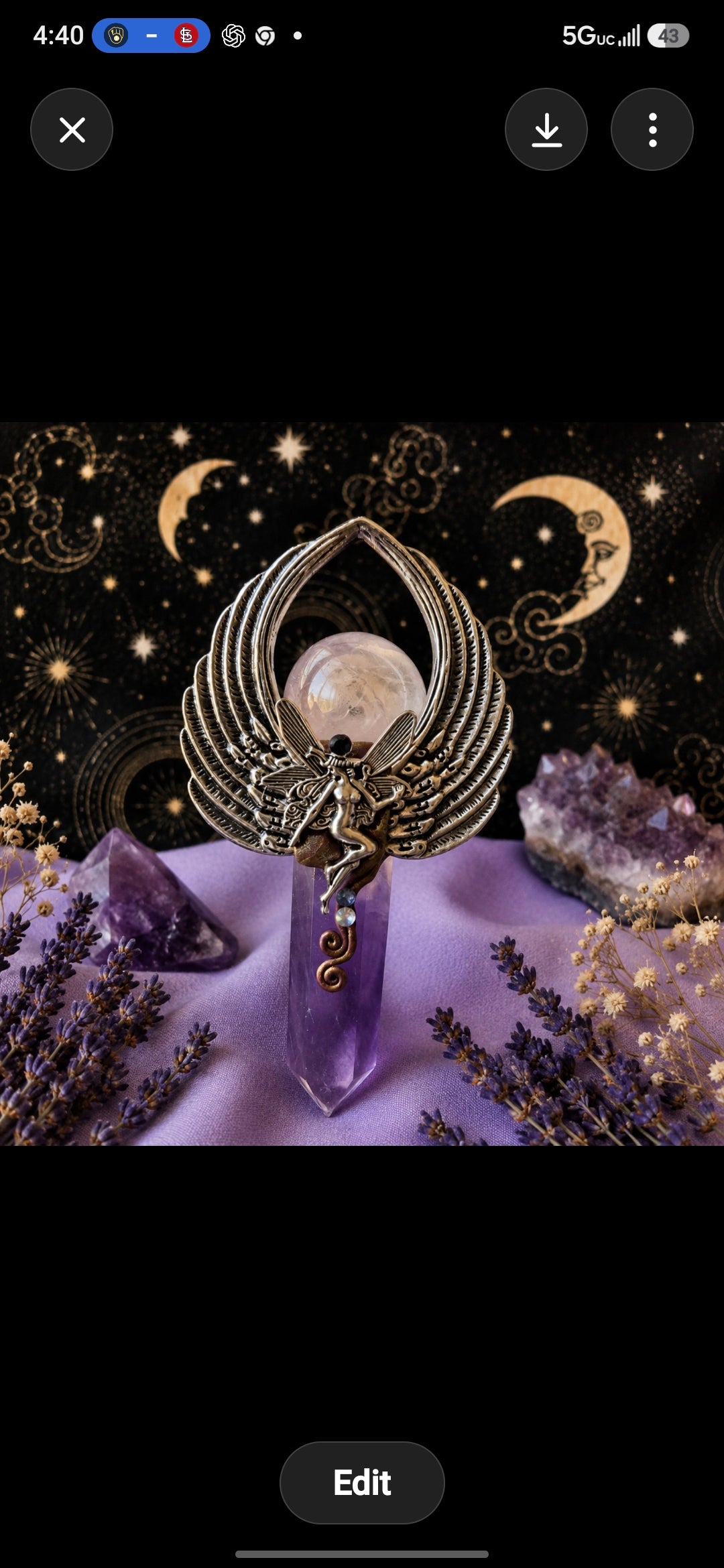 🧚‍♀️💜 Amethyst & Rose Quartz Fairy Energy Scepter 🪄✨