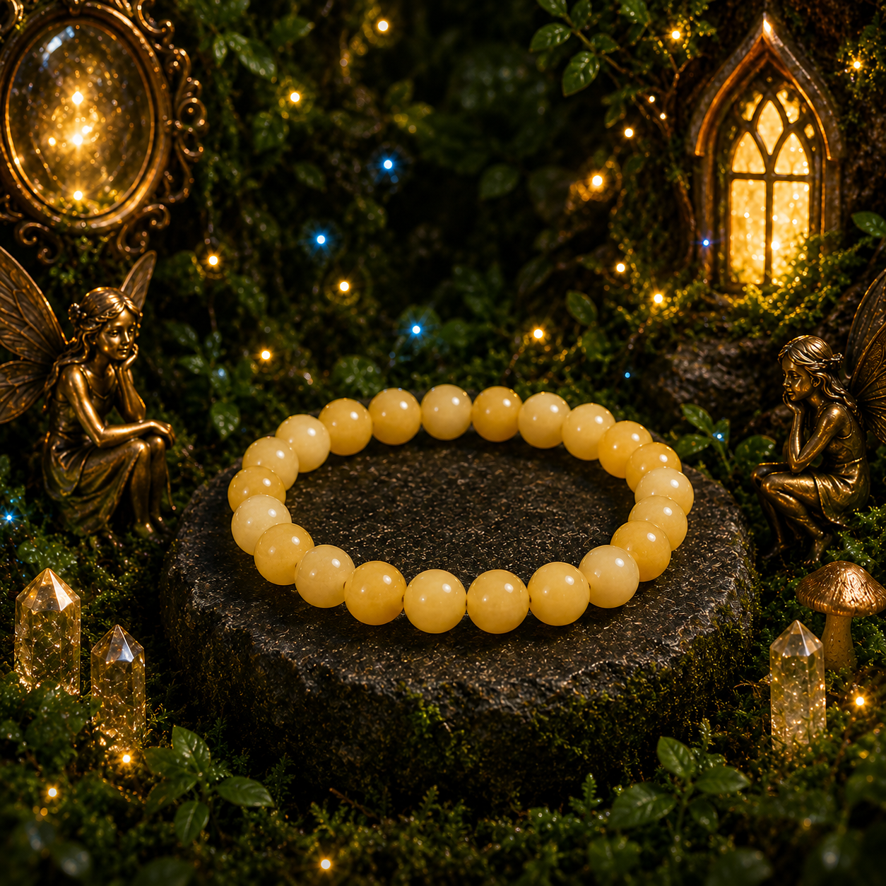 ☀️ Yellow Jade Crystal Bracelet 💛