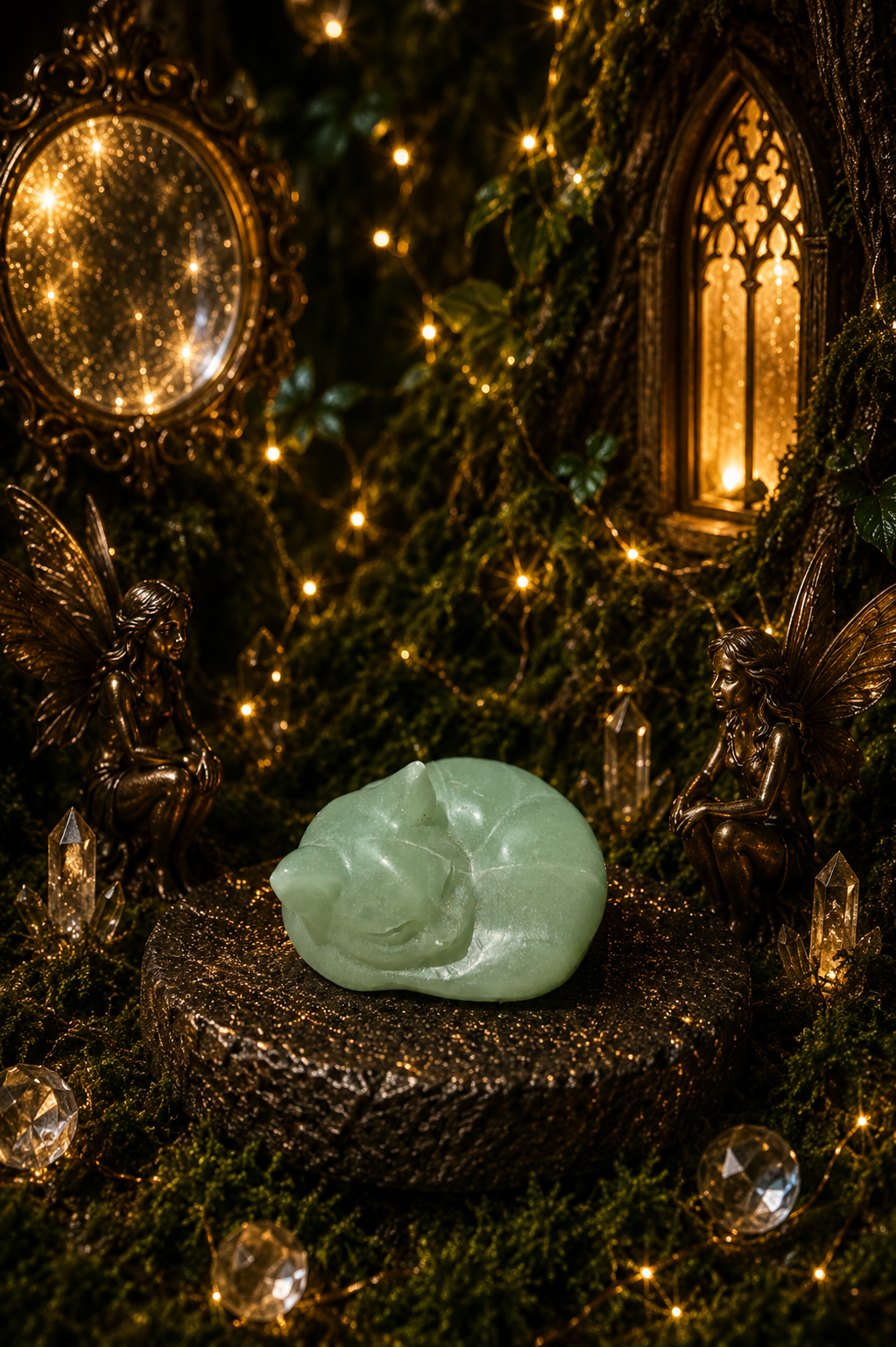 Green Aventurine Fairy Cat 🧚‍♀️🐈✨