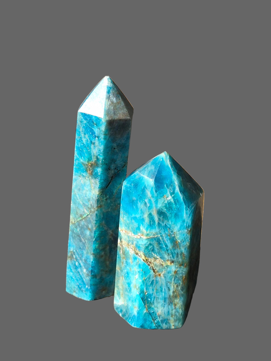 🧚‍♀️✨ Celestial Tide Blue Apatite Towers ✨🧚‍♀️ | Set of 2 💙🔮