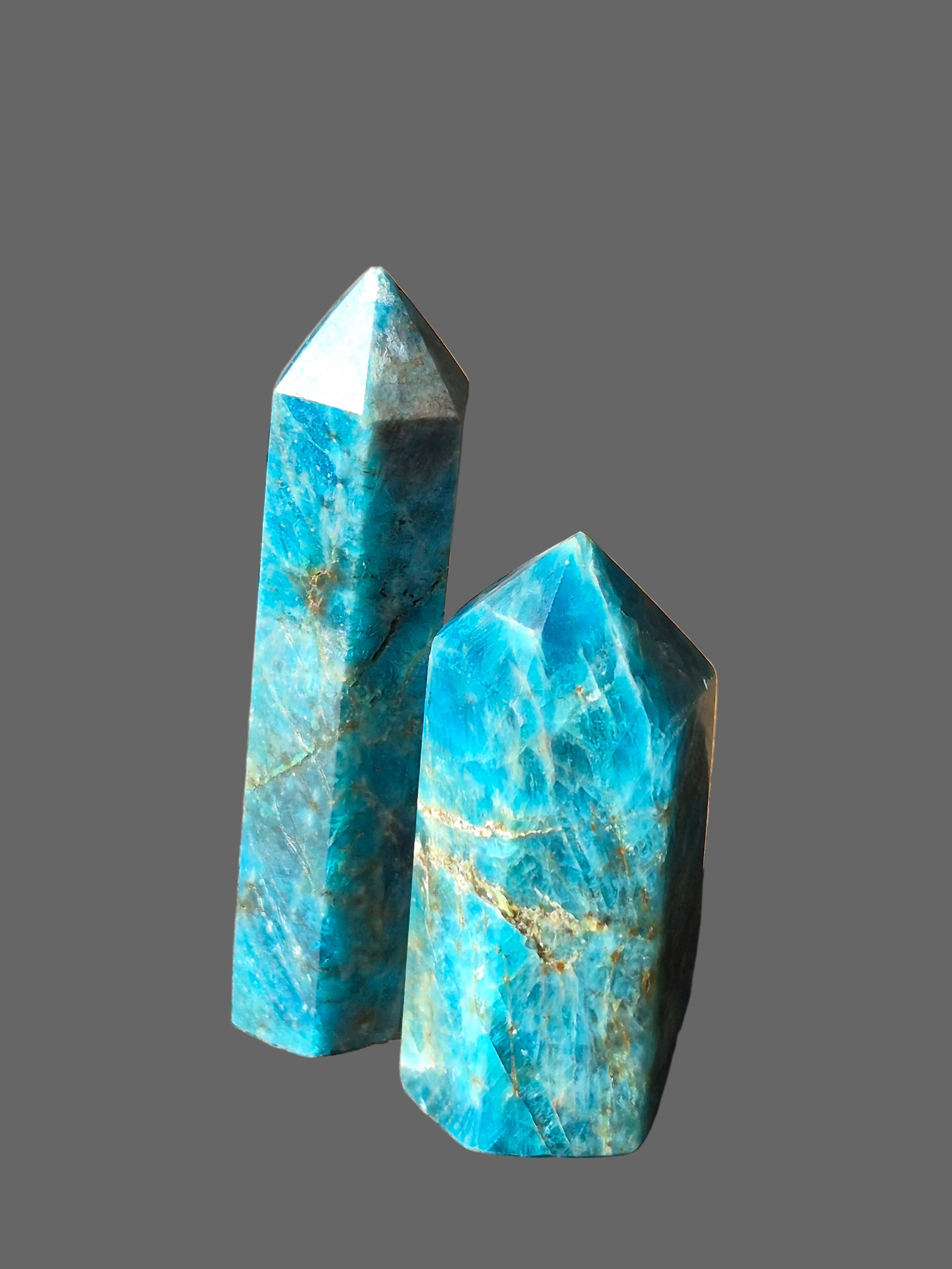 🧚‍♀️✨ Celestial Tide Blue Apatite Towers ✨🧚‍♀️ | Set of 2 💙🔮