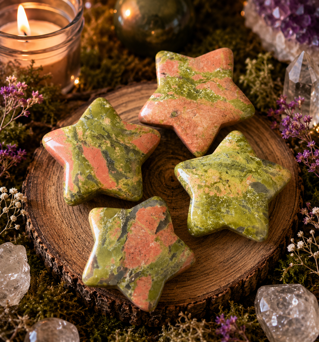 🌟Unakite Jasper Crystal Star
