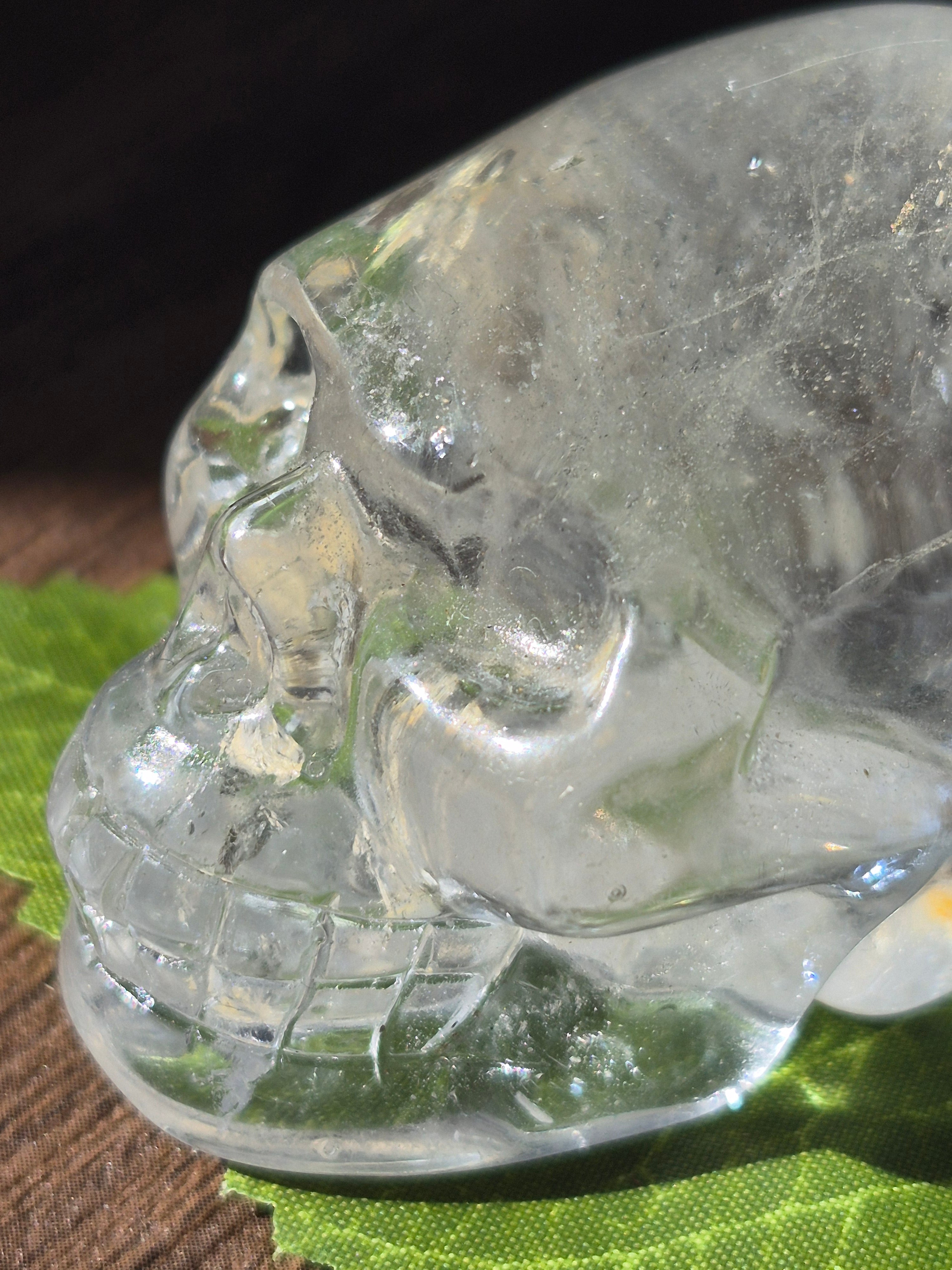 💀 Crystal Veil Clear Quartz Skull