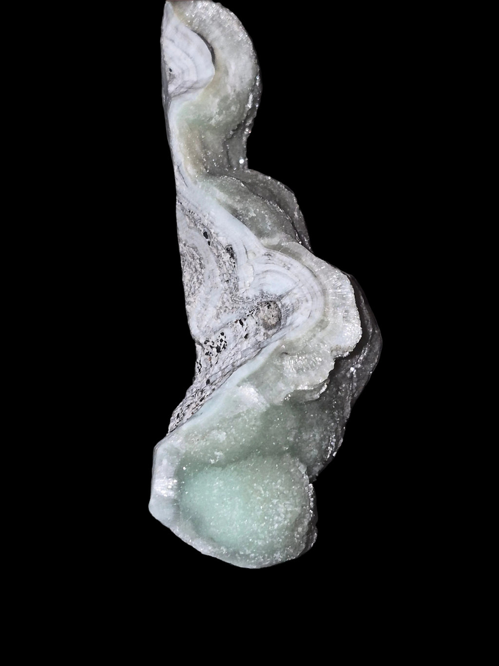 Green Aragonite – Druzy Cave Waves ⭐