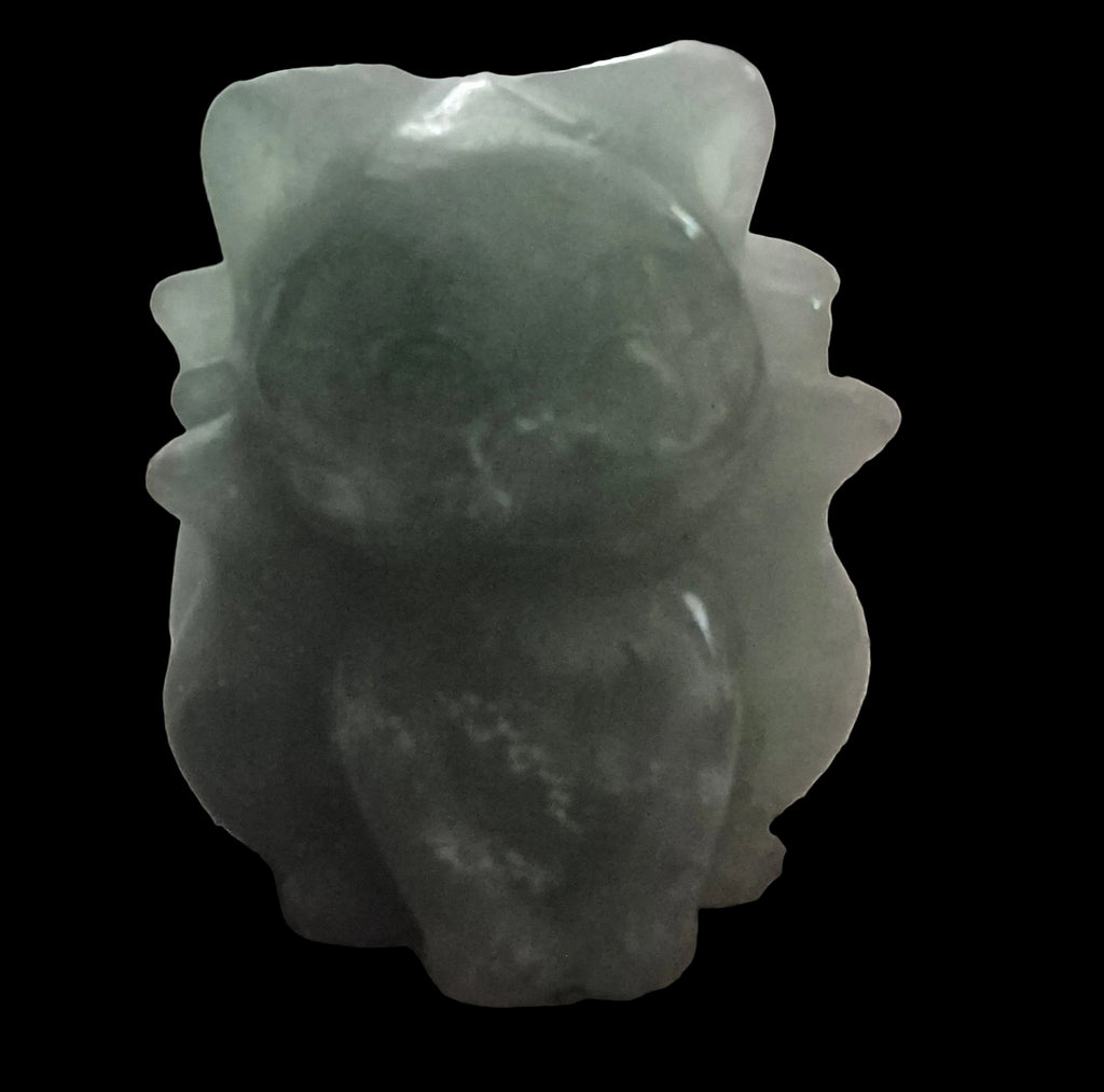 ✨ Green Aventurine Kitsune (Nine-Tailed Fox) Carving ✨