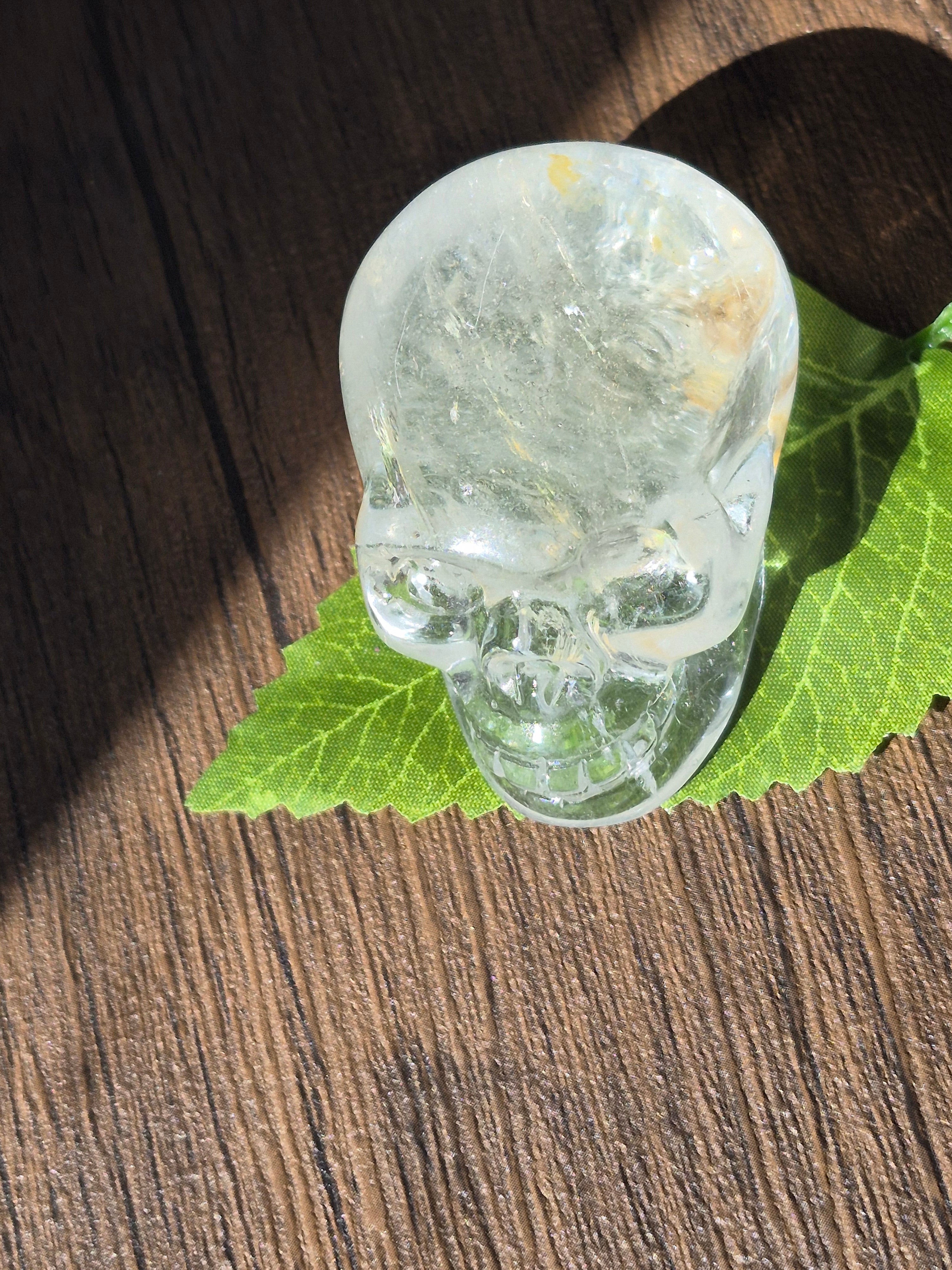 💀 Crystal Veil Clear Quartz Skull