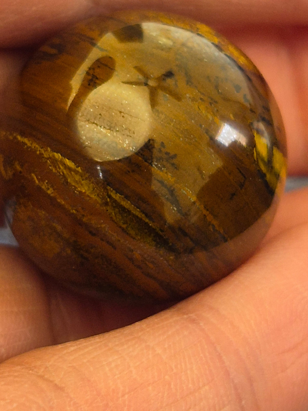 Self-Standing Mini Tiger's Eye Sphere 🐅🟠