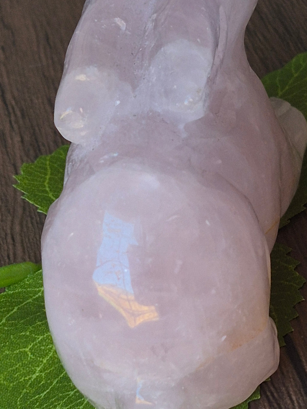 Rose Quartz Hand Carved Rabbit