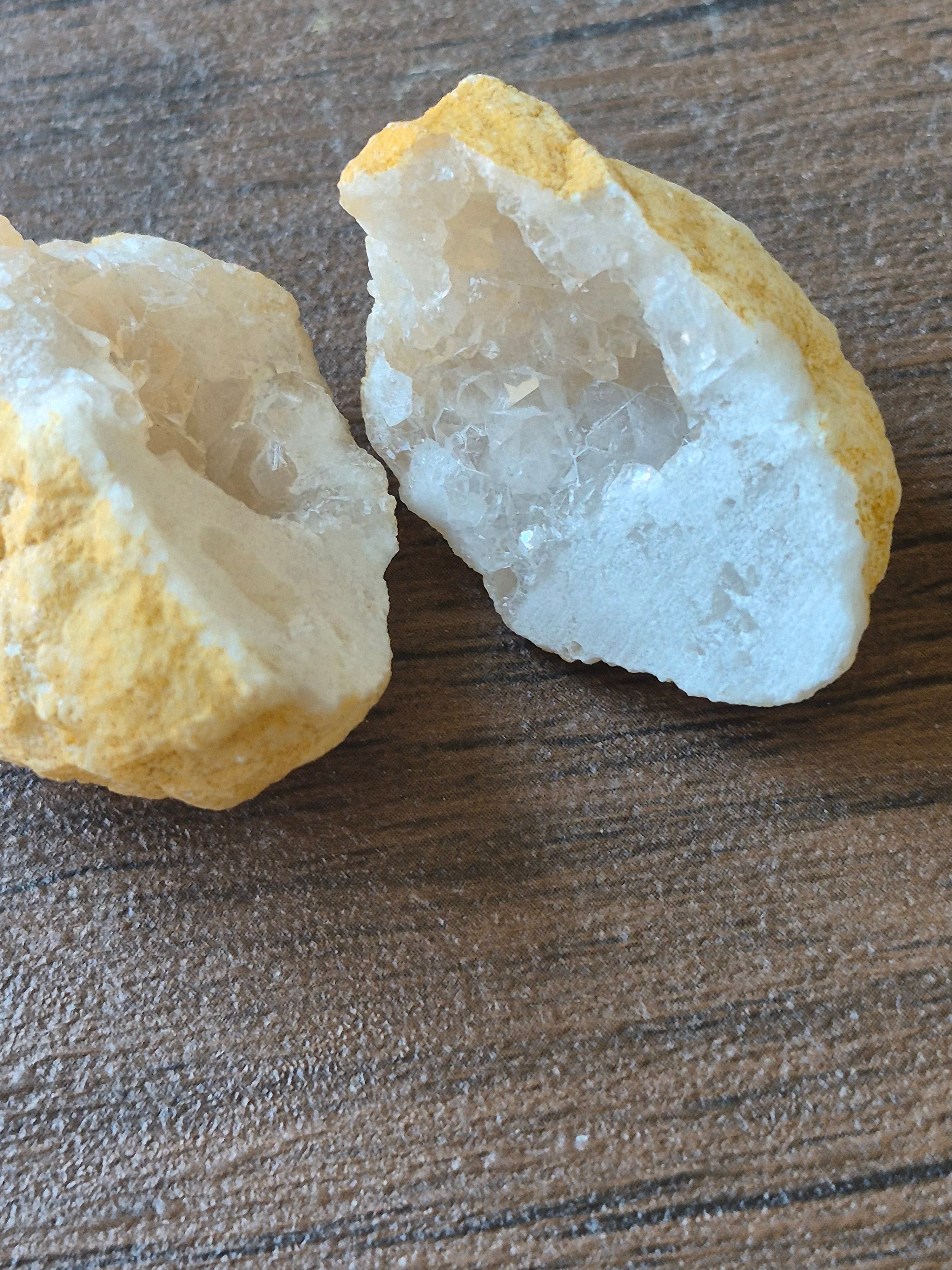 🤍 White Quartz Geode- Mini- Whole ✨️ Specimen No. 013