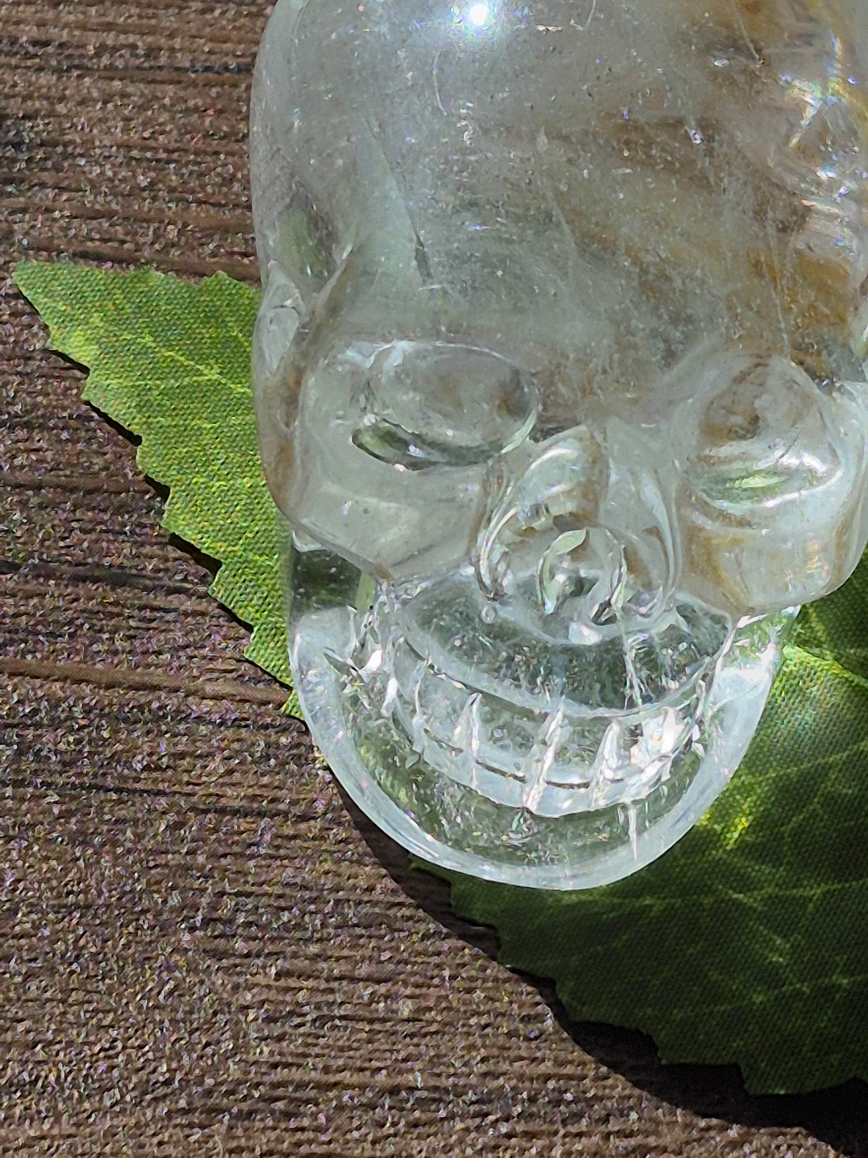 💀 Crystal Veil Clear Quartz Skull