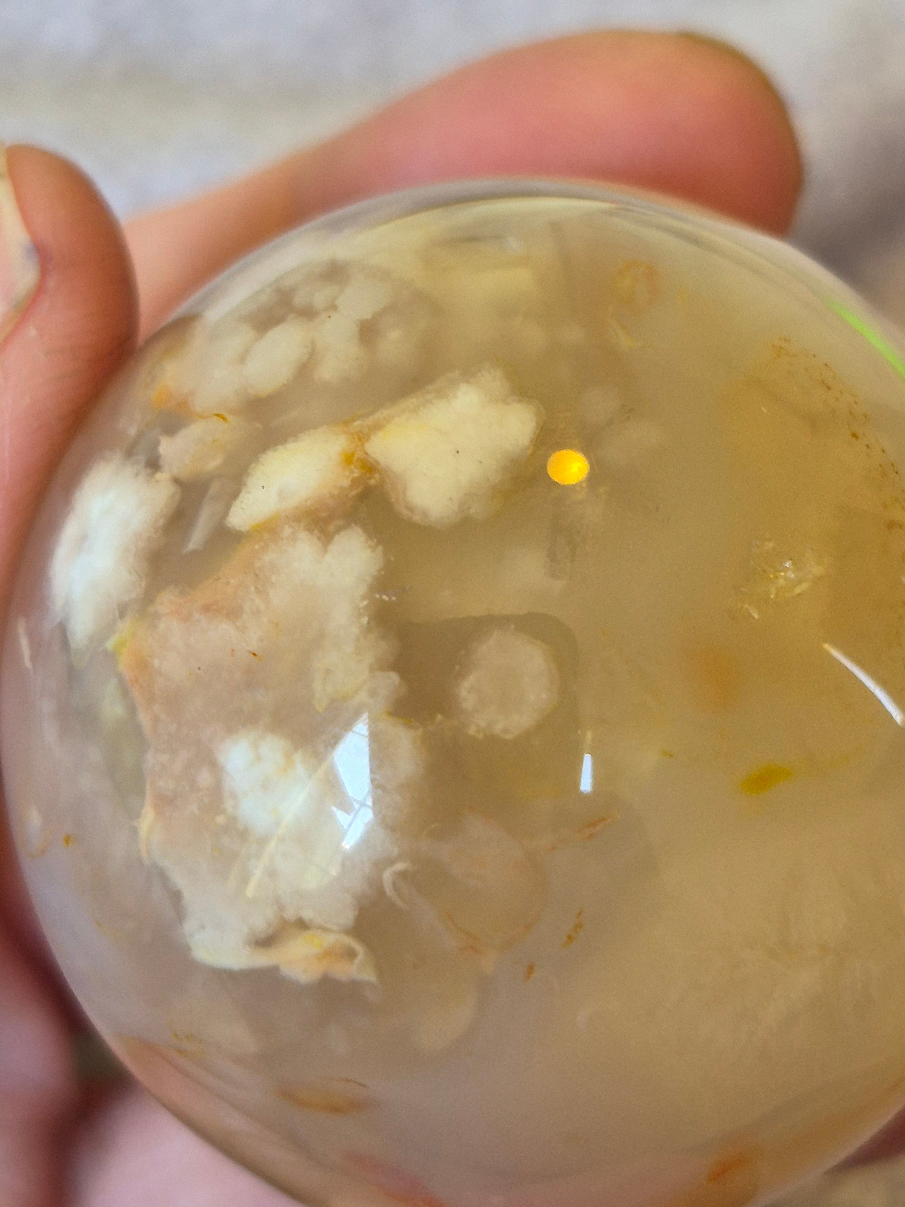 🧚✨ Fairy Dust Owl Flower Agate Sphere Set 🦉🌸