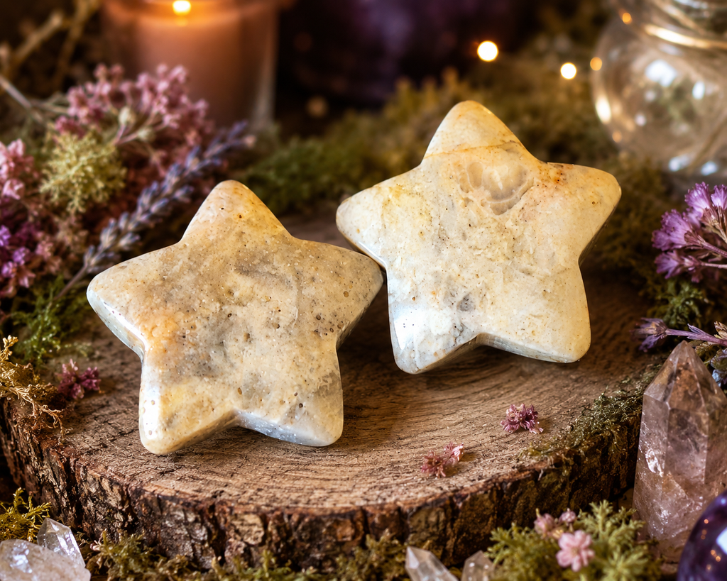 🌟Flower Agate Crystal Star