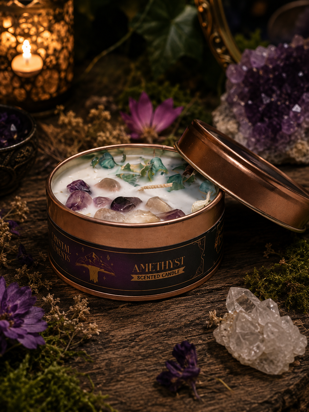 💜✨ Dreamkeeper Amethyst Crystal Candle ✨💜