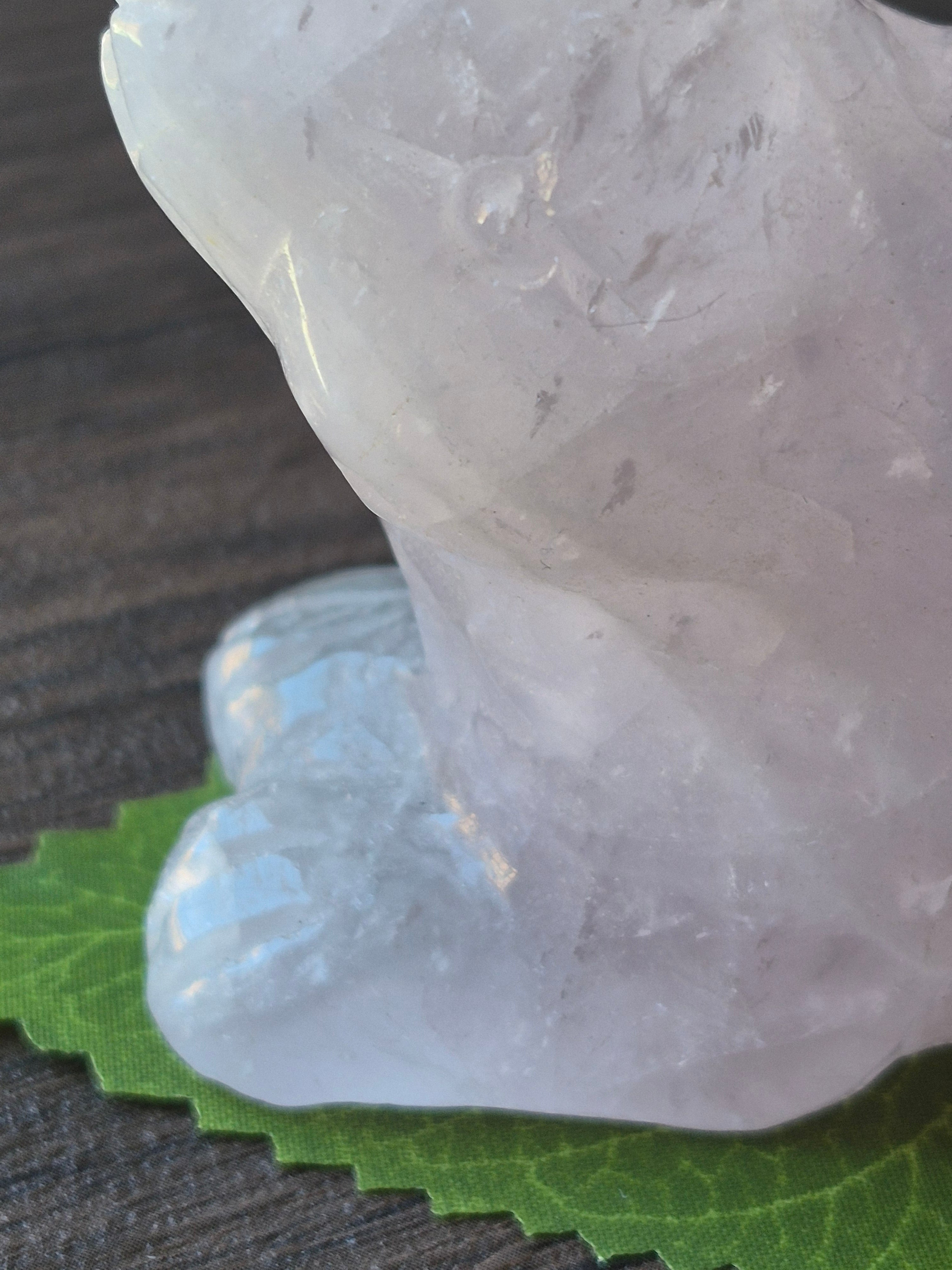 Rose Quartz Hand Carved Rabbit